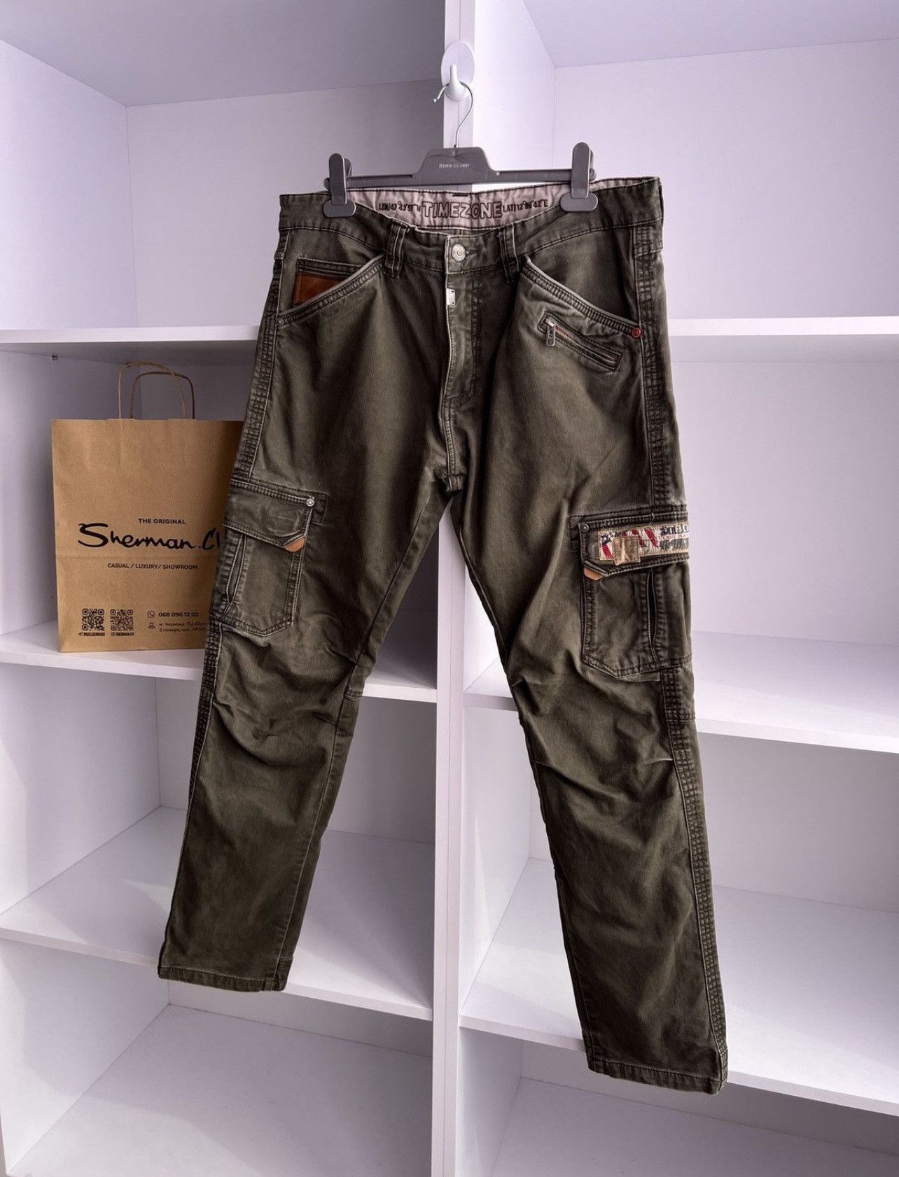 Designer × Japanese Brand × Vintage Vintage Timezone Archival Y2k Cargo pants Size US 36 / EU 52 - 1 Thumbnail