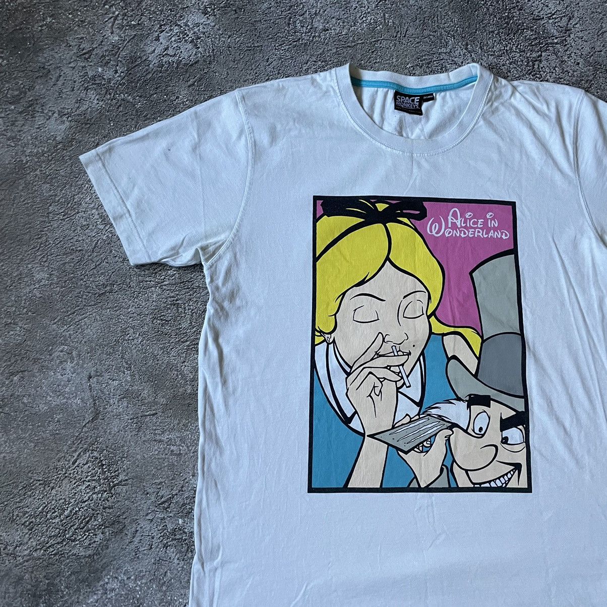 Vintage Vintage Y2K Graphic Tee Alice Wonderland Funny Print XXL Size US XXL / EU 58 / 5 - 4 Thumbnail