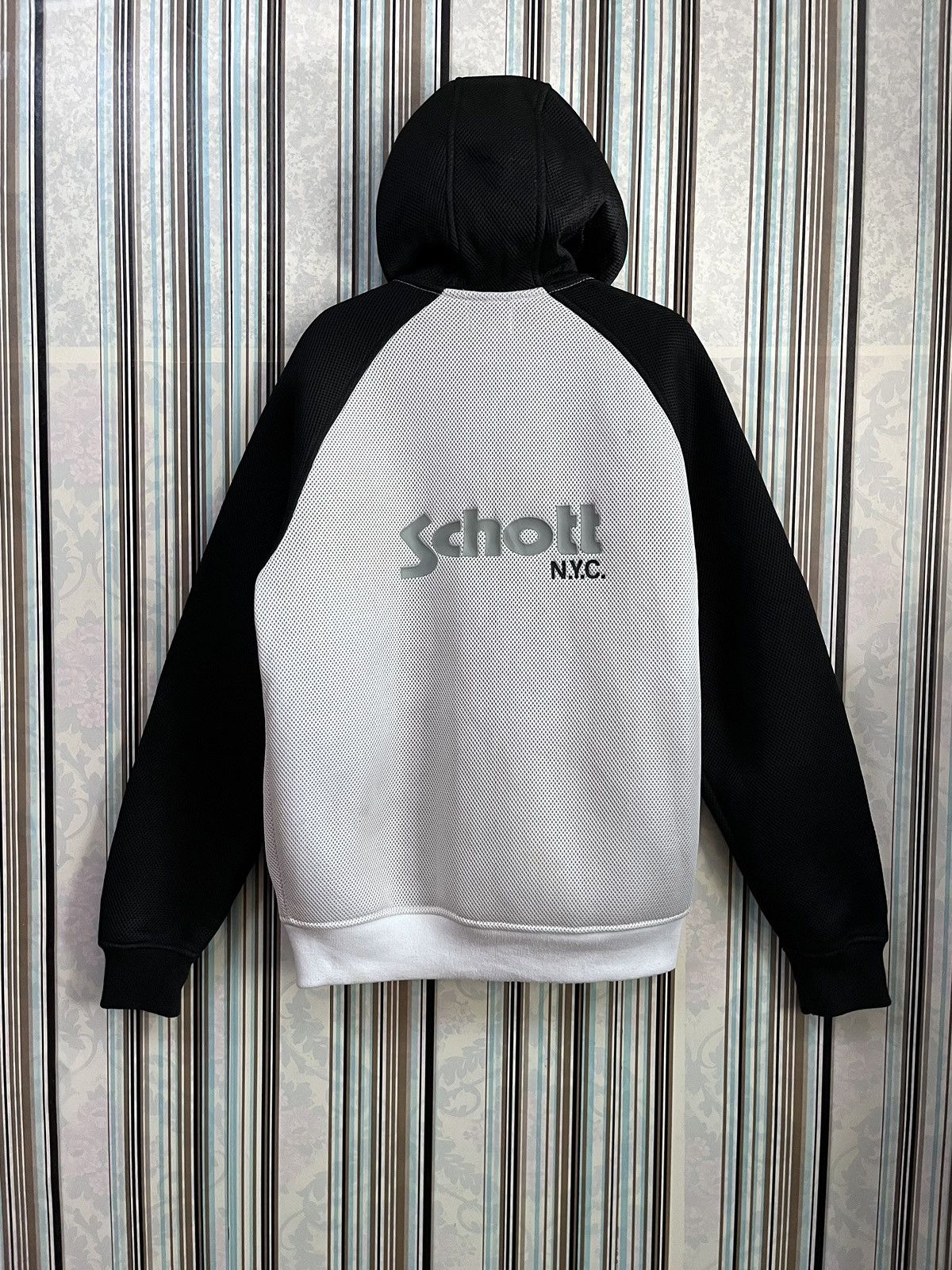 Schott 1990s Two tone mesh hood #F5 Size US XL / EU 56 / 4 - 1 Thumbnail