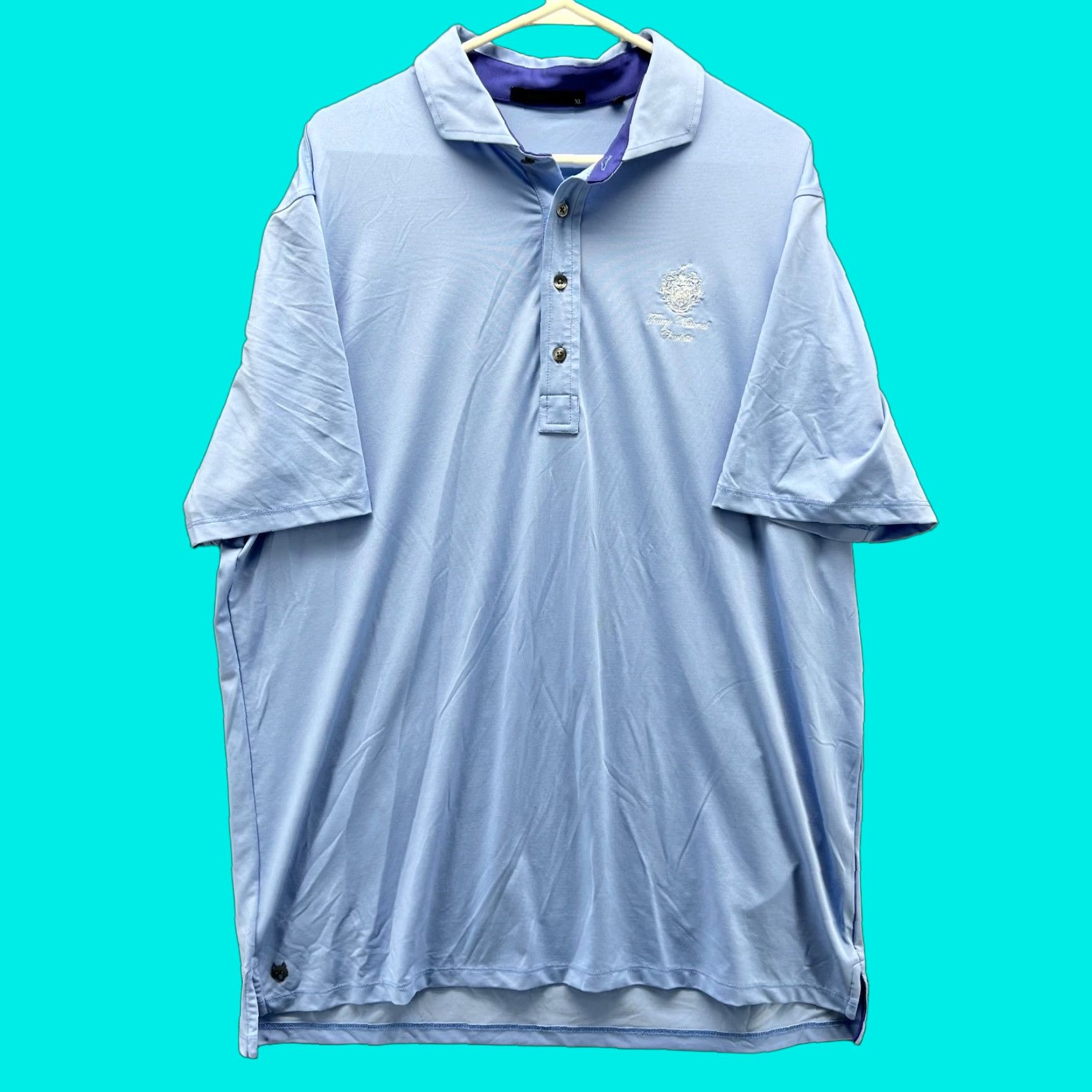 Vintage Greyson Polo Shirt Men XL Blue Golf Knit Embroidery Size US XL / EU 56 / 4 - 1 Thumbnail