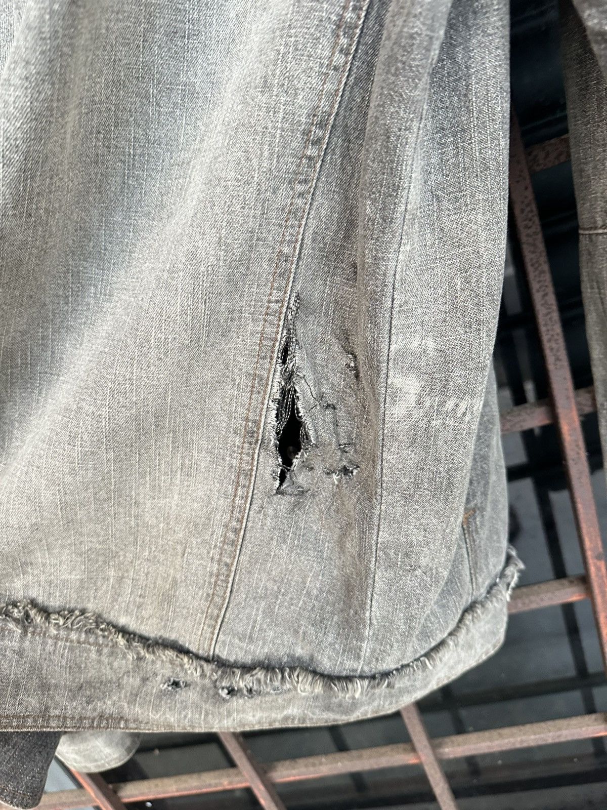 Vintage 👹Vintage Pract Faded Oversized Trucker Jacket Size US XL / EU 56 / 4 - 10 Thumbnail