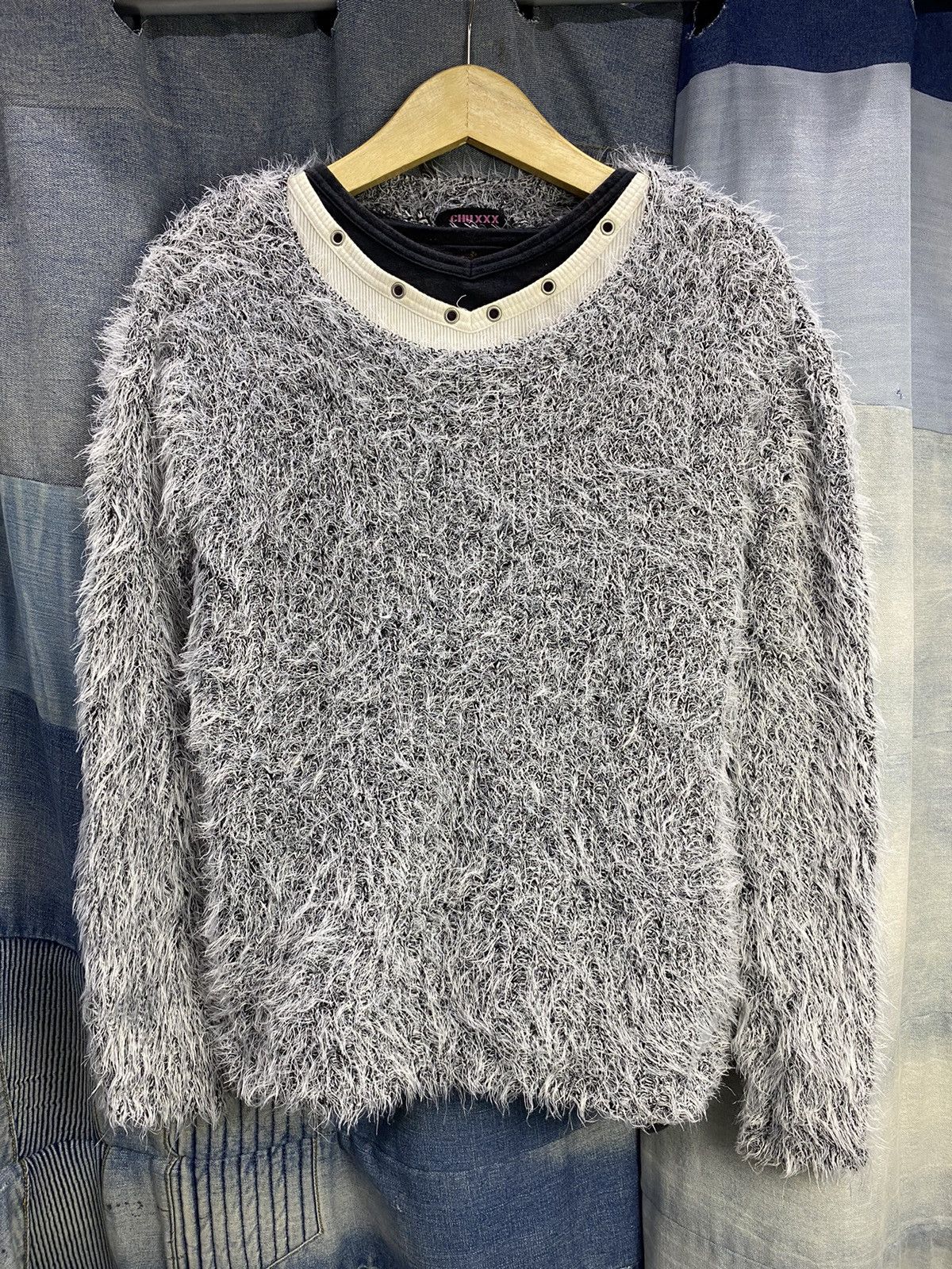 Beauty Beast × Hysteric Glamour × Japanese Brand Fuzzy Mohair Grunge chu XXX Kurt Cobain Style Size US M / EU 48-50 / 2 - 4 Thumbnail