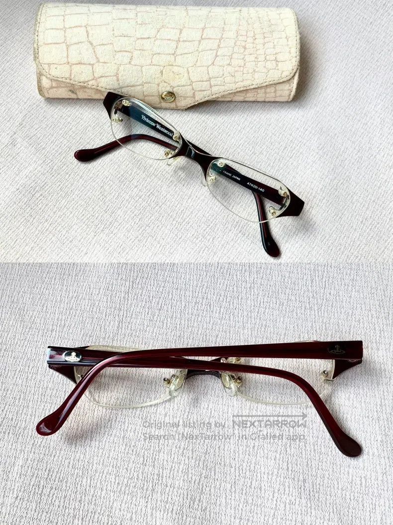 Vivienne Westwood Vivienne Westwood Y2k brown half frame vintage glasses Size ONE SIZE - 5 Thumbnail