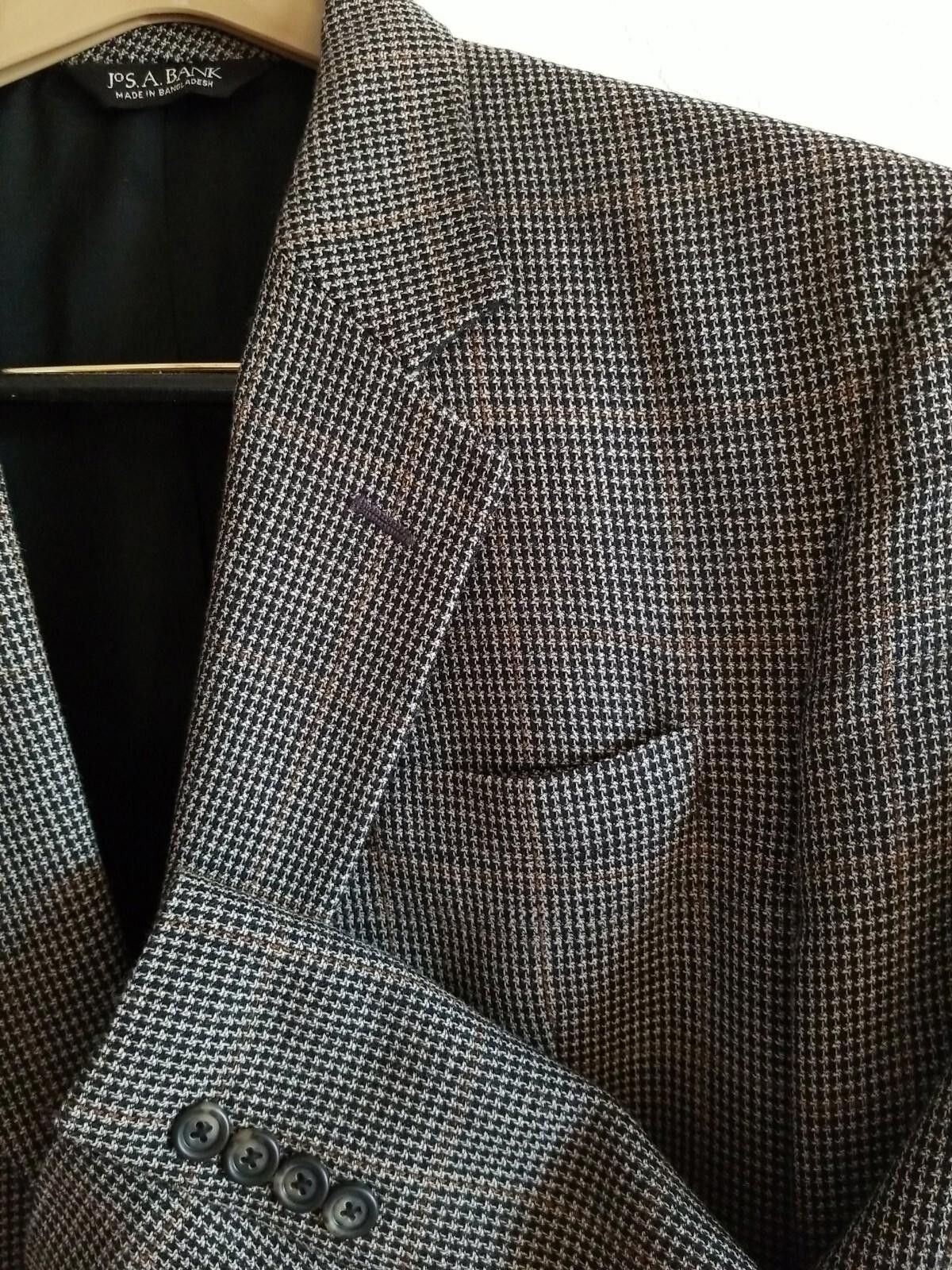 Jos. A. Bank JOS. A. Bank Mens 43L Silk Wool Blazer Jacket EUC! Size 42L - 2 Thumbnail