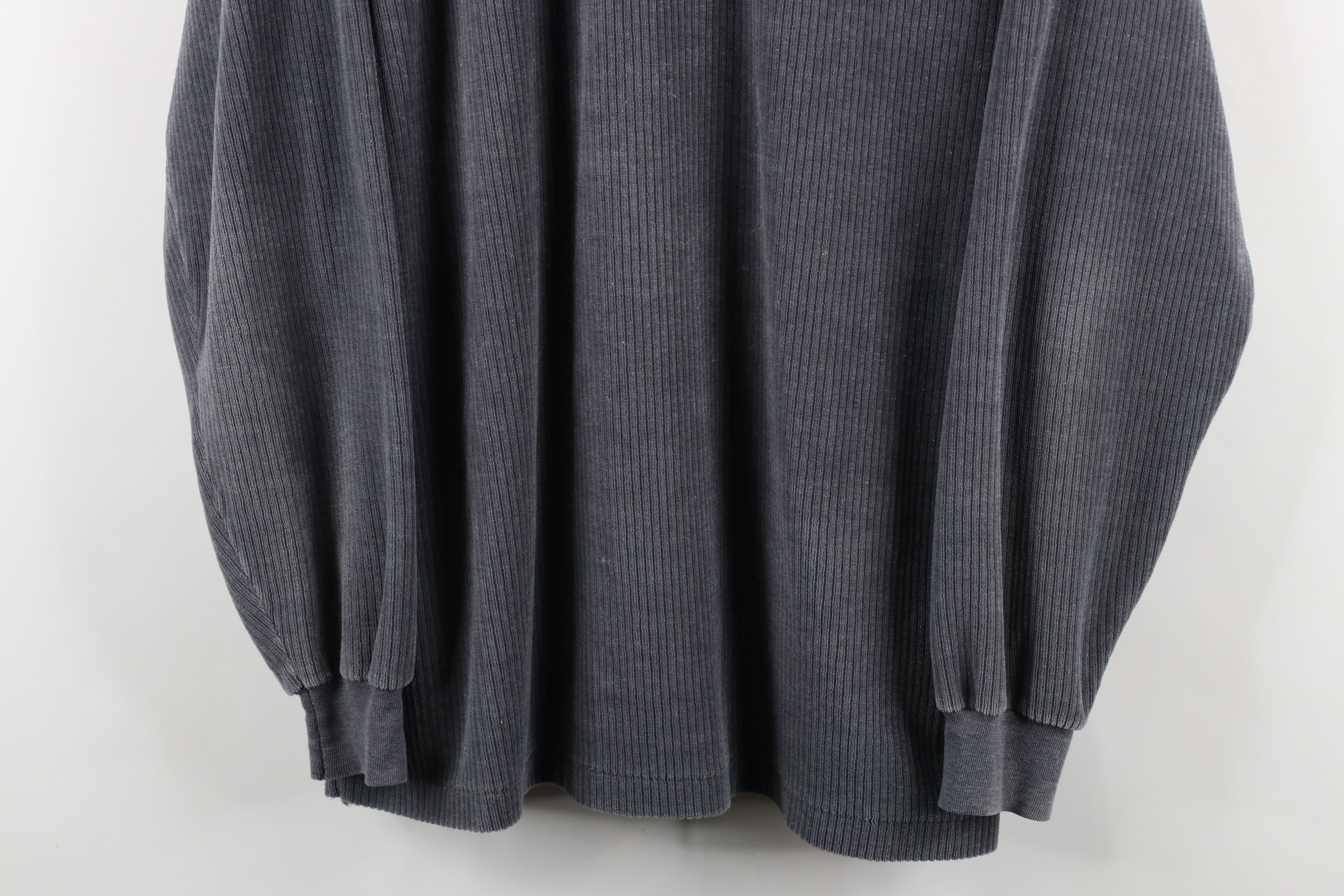 Vintage Vintage 90s Streetwear Fleece Collared Polo Sweater Gray USA Size US XL / EU 56 / 4 - 3 Thumbnail