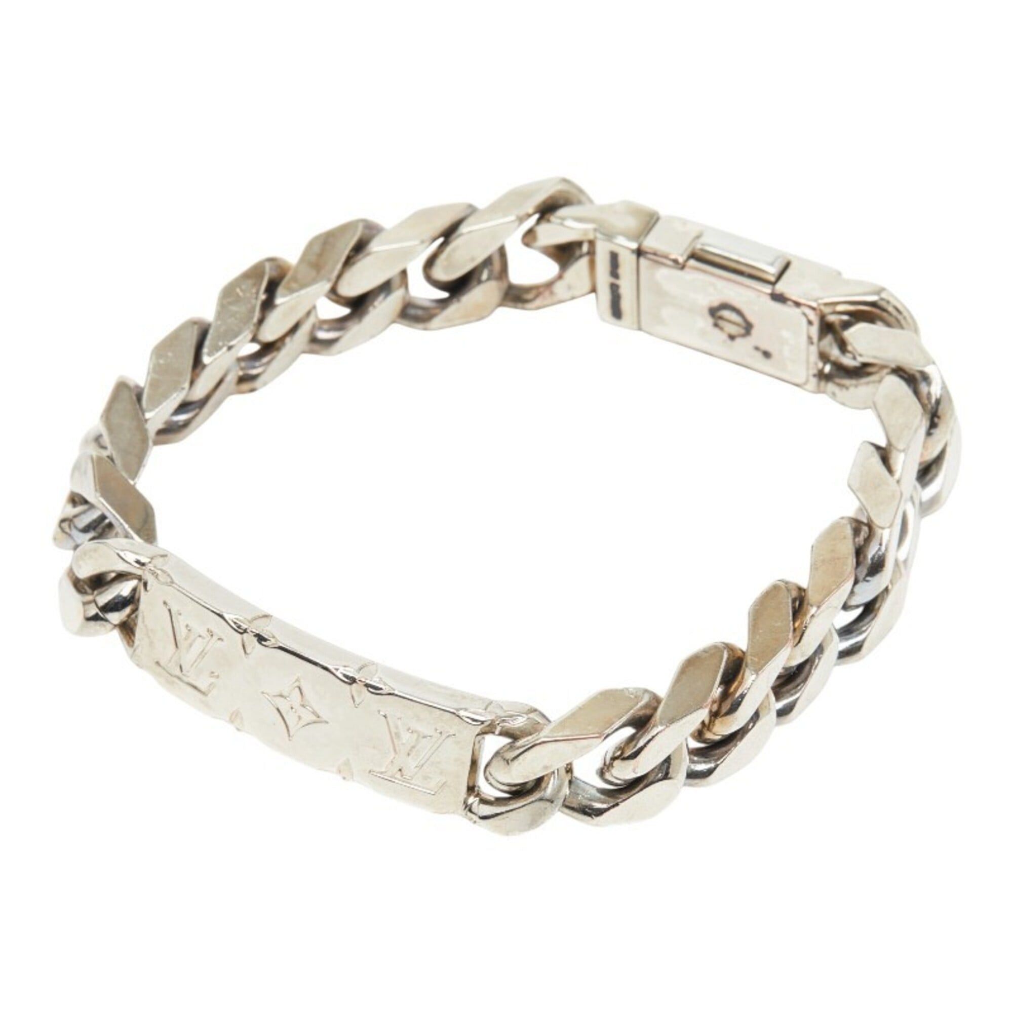 Louis Vuitton Louis Vuitton LV Signature Chain Bracelet, M62486, Silver Plated, Women's. Size ONE SIZE - 1 Thumbnail