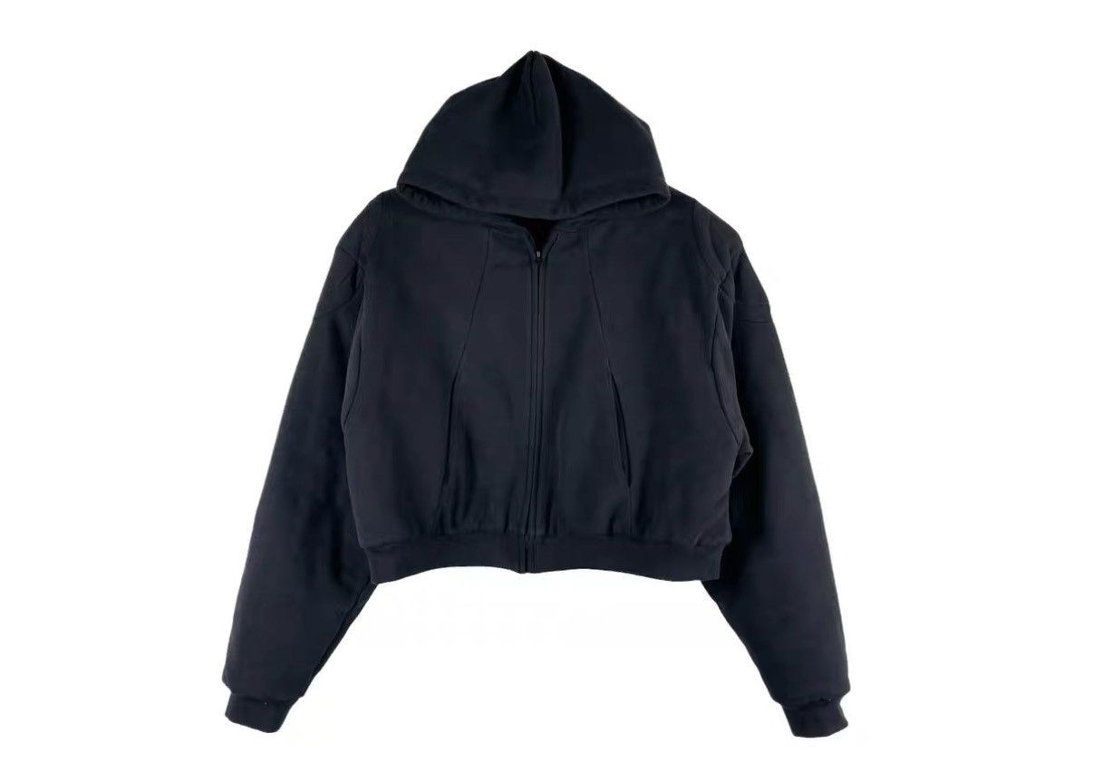FAR FROM WHAT Far Archive Padded Shoulder Cropped Wide Hooded Jacket J31 Size US S / EU 44-46 / 1 - 1 Thumbnail