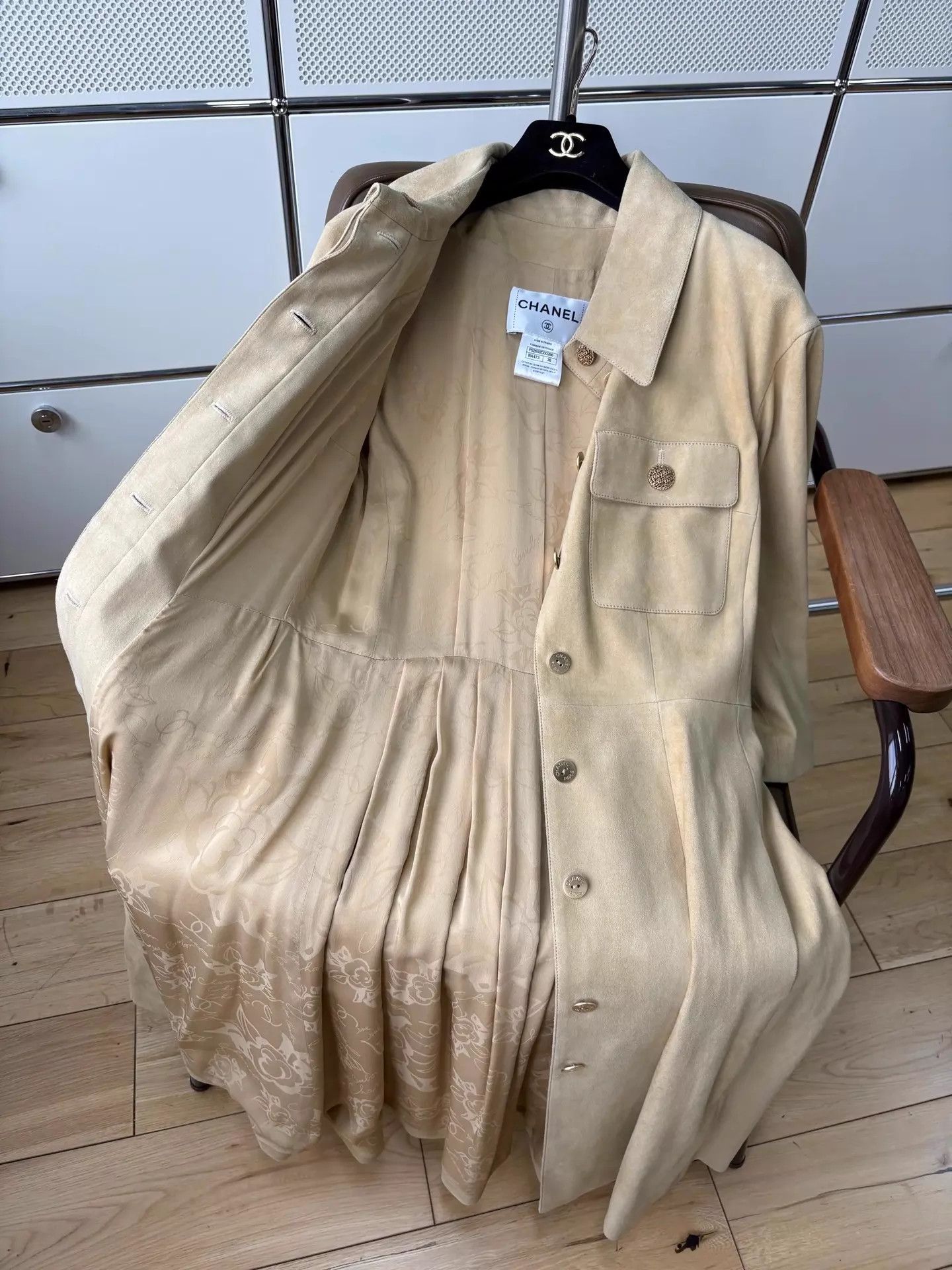 Chanel Chanel Women's Runway Khaki Lambskin Dress 36 Size XS / US 0-2 / IT 36-38 - 7 Thumbnail