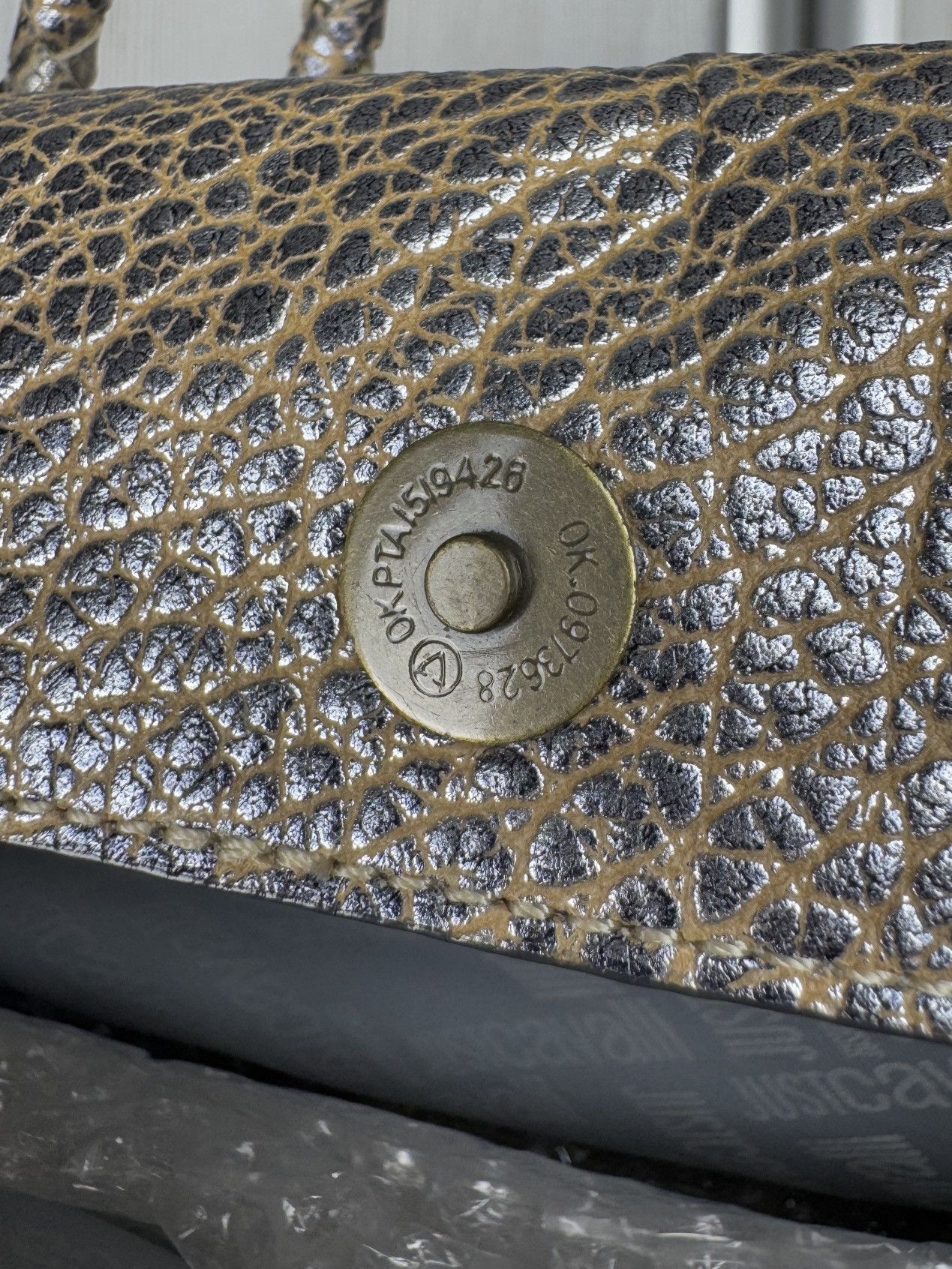 Just Cavalli Just Cavalli Juta Leather Beige Silver Simonella handle bag Size ONE SIZE - 11 Thumbnail