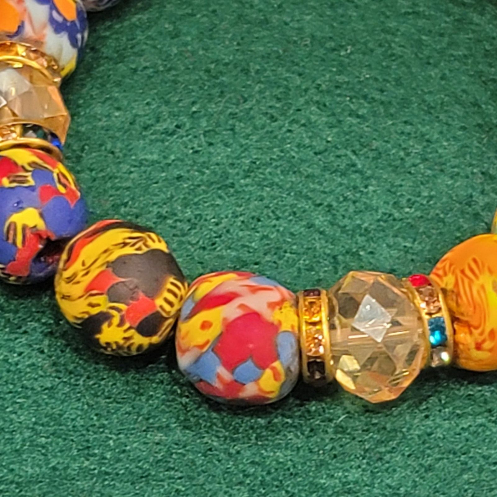 Handmade West African Ghanaian Handmade Custom Beaded Bracelet Size ONE SIZE - 8 Thumbnail