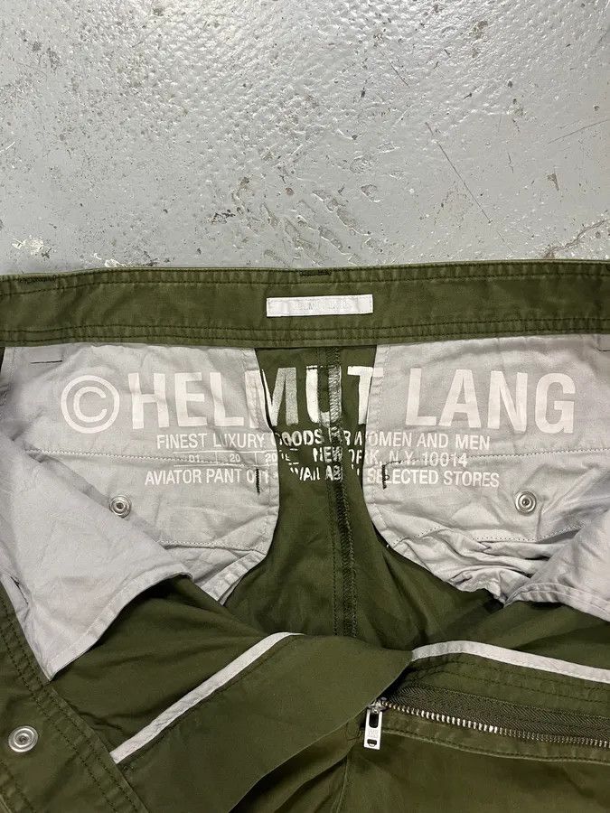 Helmut Lang × Vintage Helmut Lang Olive Military Multi Zips Cargo Pants Size US 34 / EU 50 - 9 Thumbnail