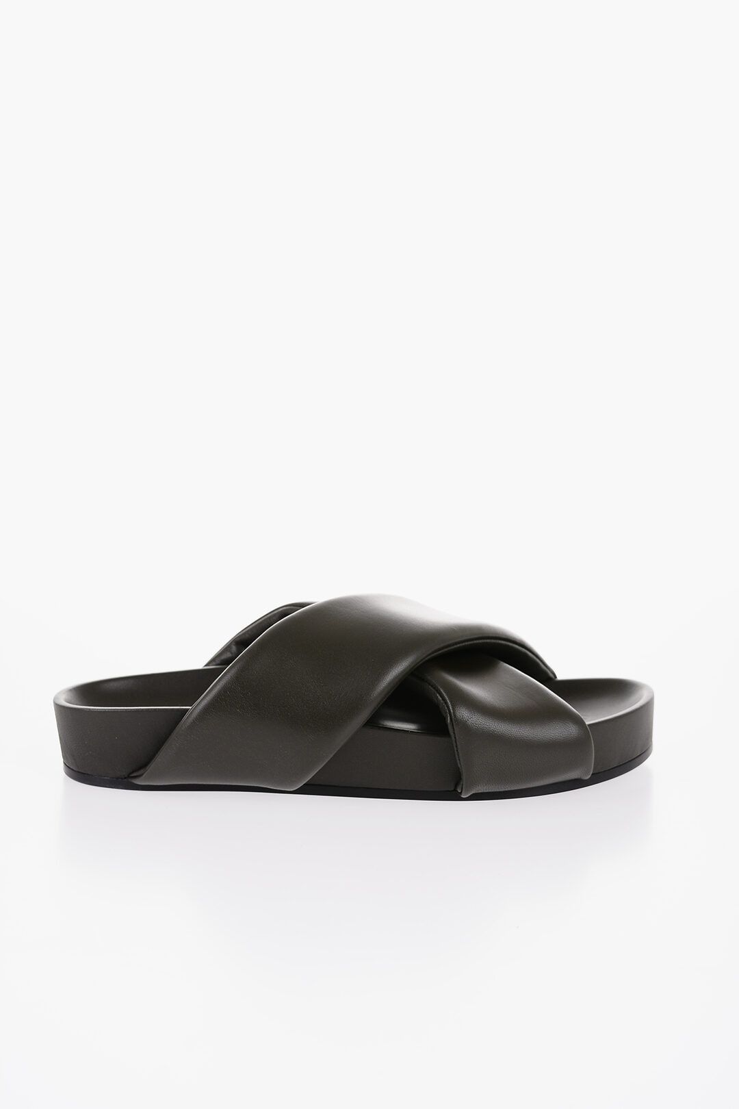 Jil Sander og1mm0625 Criss Cross Designed Leather Sandals in Black Size US 9 / EU 42 - 1 Thumbnail