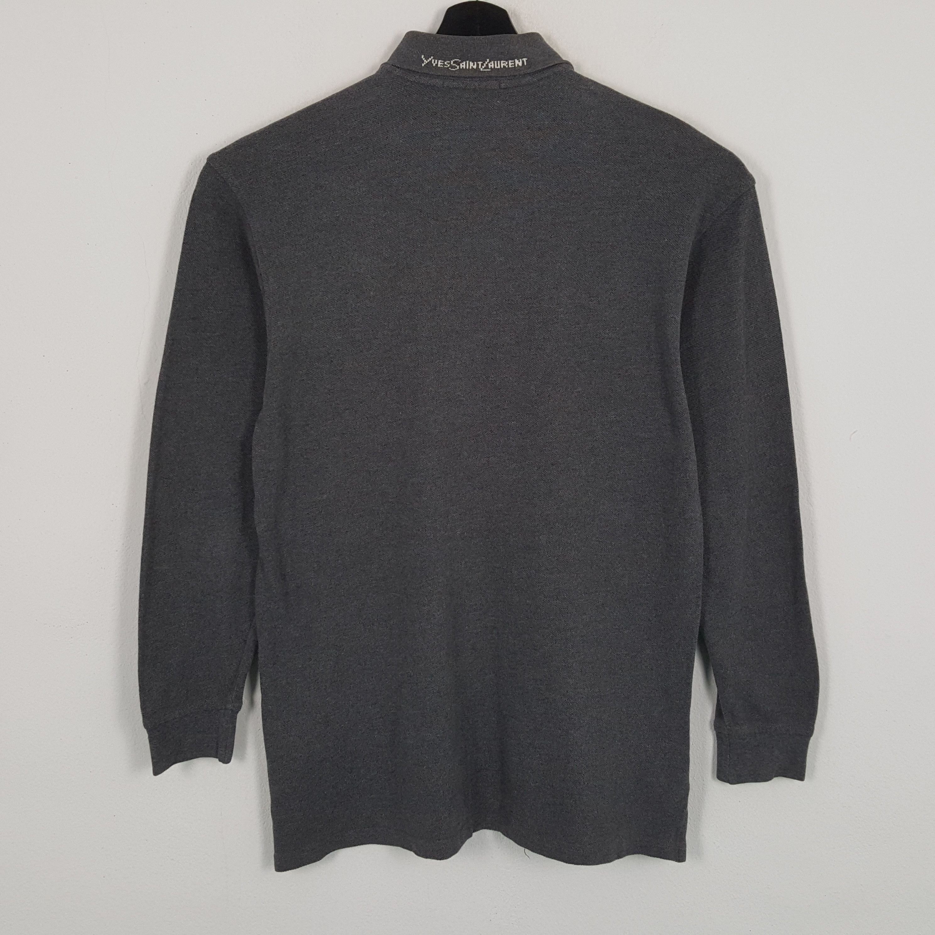 Vintage × Yves Saint Laurent YVES SAINT LAURENT Long Sleeve Polos YSL Logo Design Size US L / EU 52-54 / 3 - 3 Thumbnail