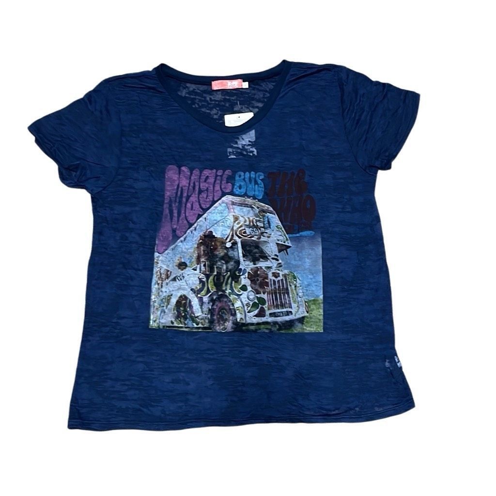 Other The Who Magic Bus Tour Womens Large Blue Burnout Semi-Sheer Size L / US 10 / IT 46 - 1 Thumbnail