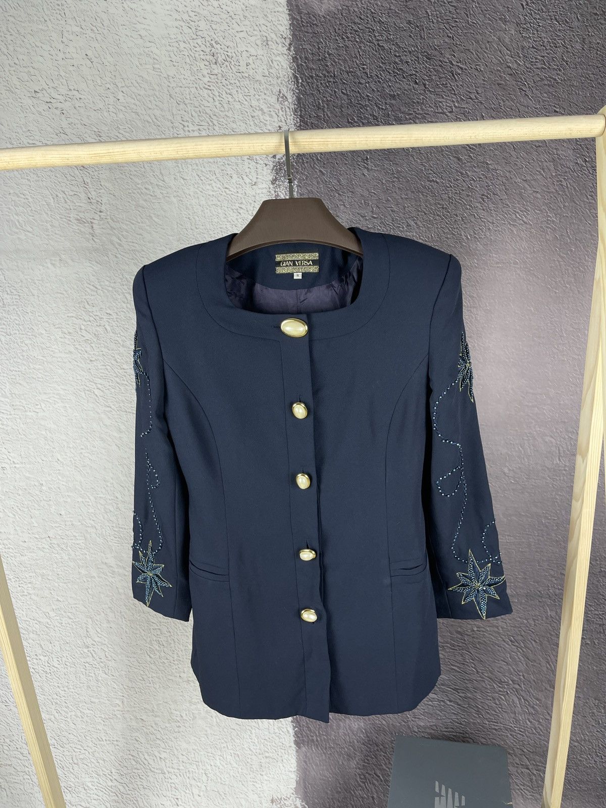Versace Gian Versa Gianni Versace embroidery rhinestones jacket Size S / US 4 / IT 40 - 2 Thumbnail