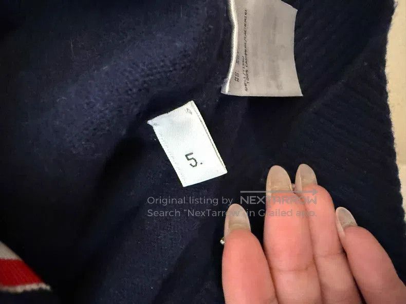 Thom Browne Thom Browne Blue-cashmere cardigan Size US XXL / EU 58 / 5 - 3 Thumbnail