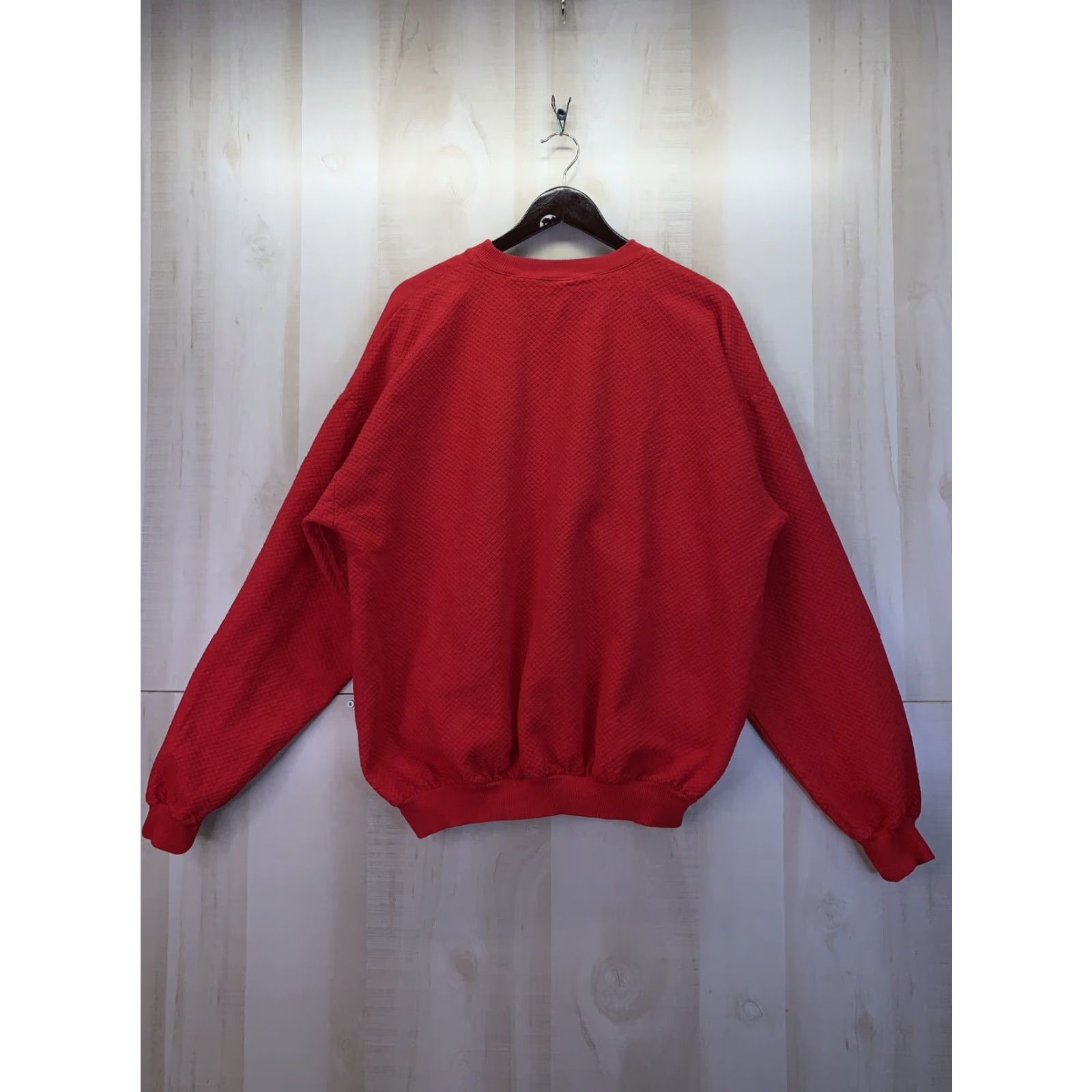 Vintage VINTAGE Wek the World Mens Textured Red Sweatshirt-8636 XL 1990s Size US XL / EU 56 / 4 - 4 Thumbnail