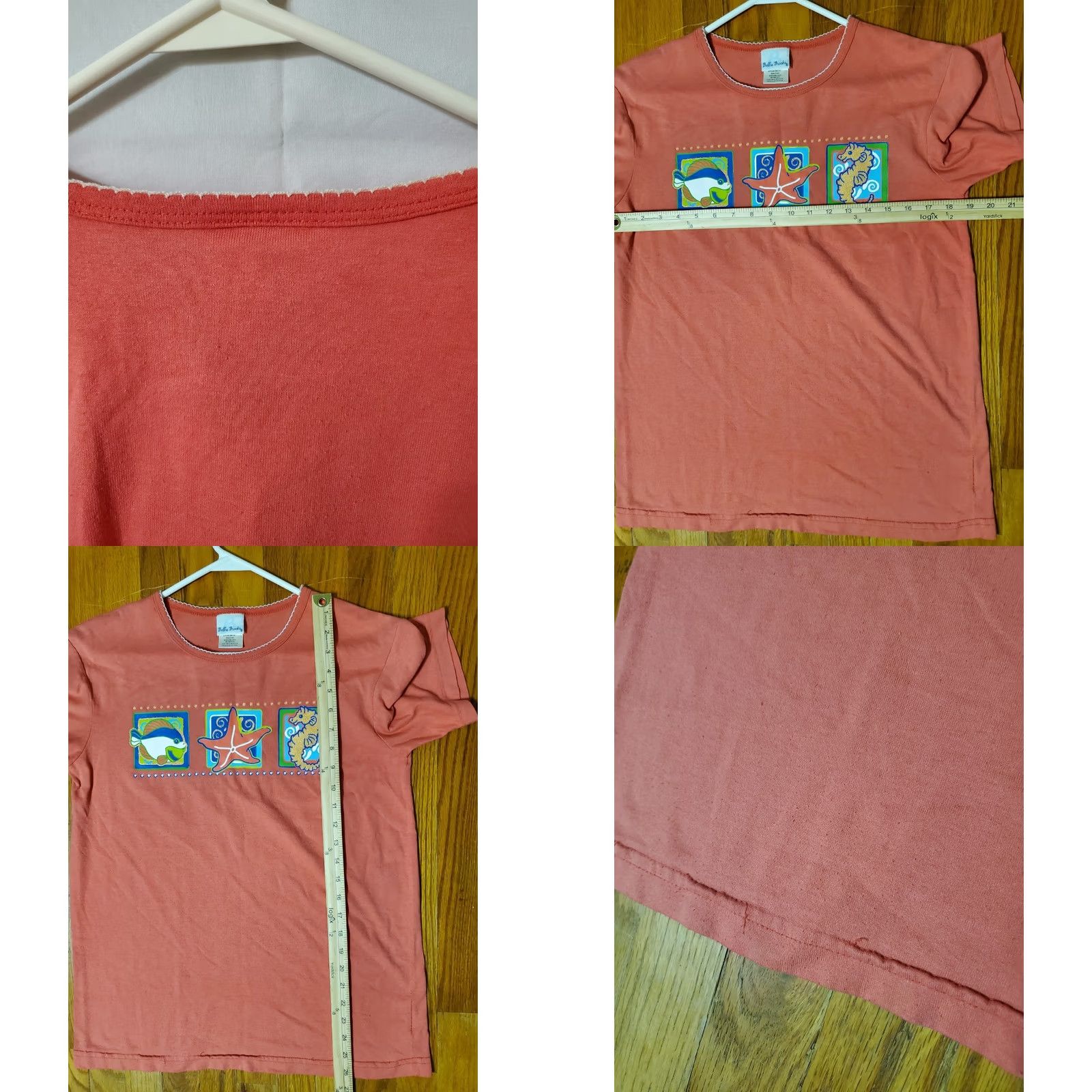 Vintage VINTAGE Bobbie Brooks Shirt Women Ocean 90s Graphic Print Orange Short Sleeve Round Neck Pullover Summer Casual Knit Cotton-Polyester Blend BB556 Size S / US 4 / IT 40 - 8 Thumbnail