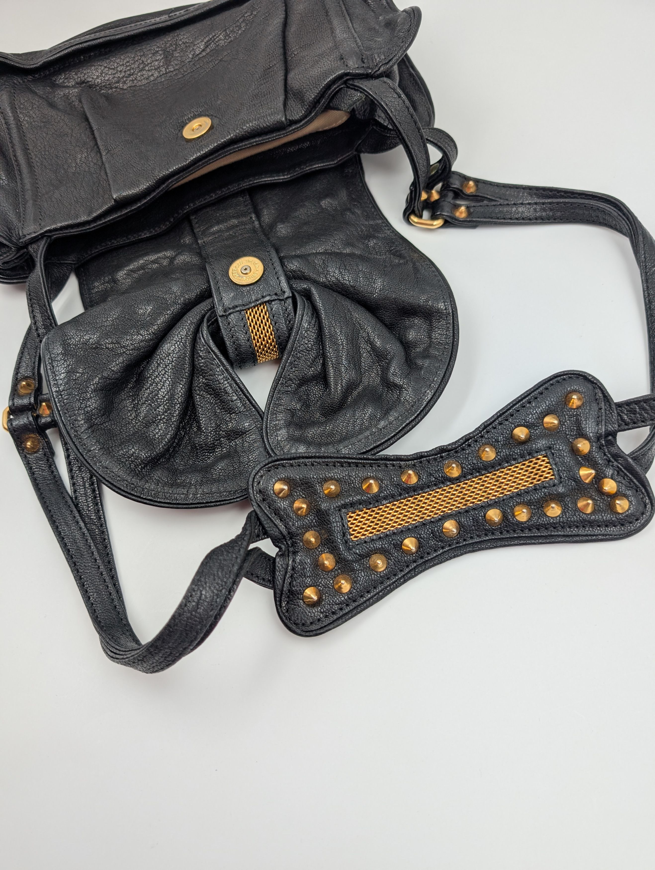 3.1 Phillip Lim 3.1 Philip Lim Black Bow Studded Shoulder Bag Size ONE SIZE - 5 Thumbnail