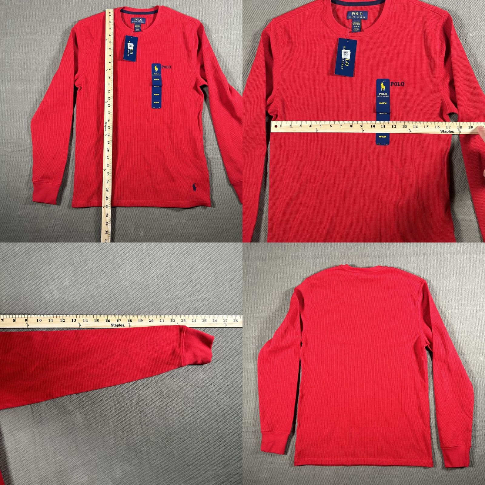 Polo Ralph Lauren VINTAGE Polo Ralph Lauren Pullover Sweater Crew Neck Mens M Red Sleepwear Size US M / EU 48-50 / 2 - 8 Thumbnail