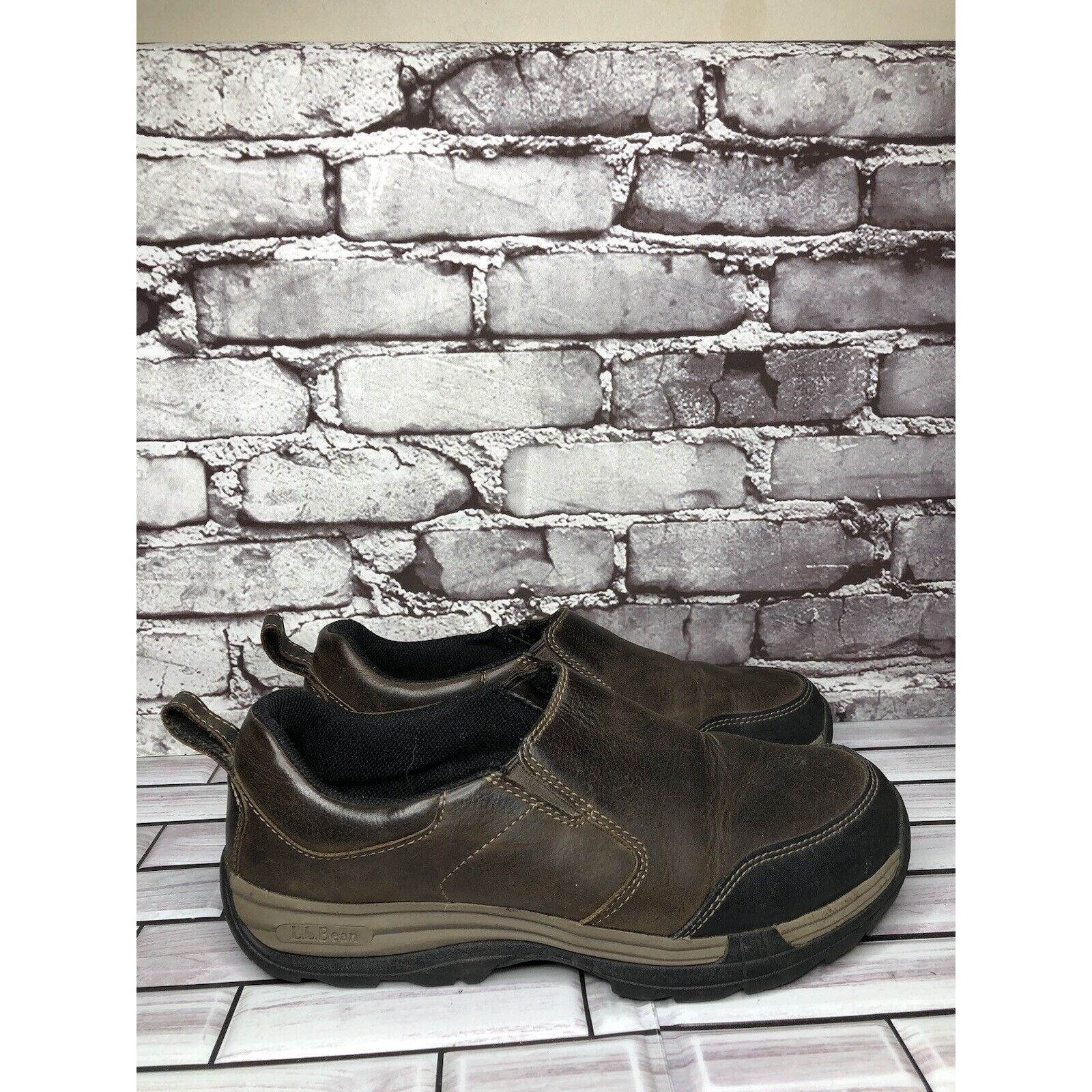 L.L. Bean L.L Bean Traverse 507184 Brown Leather Slip On Trail Shoes M Size US 9.5 / EU 42-43 - 11 Thumbnail