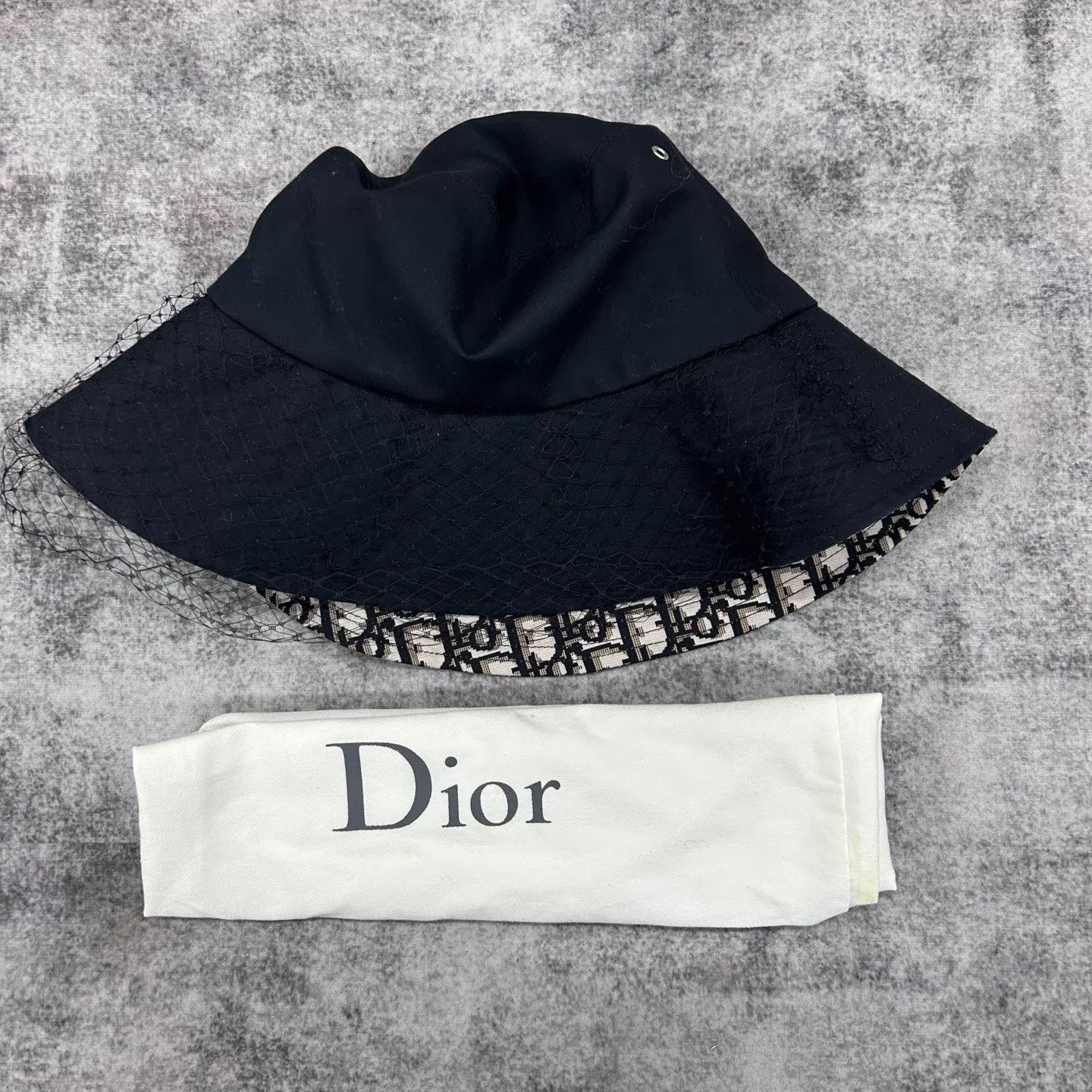 Dior Dior Lace Trim Fisherman Hat 58cm Size ONE SIZE - 2 Thumbnail
