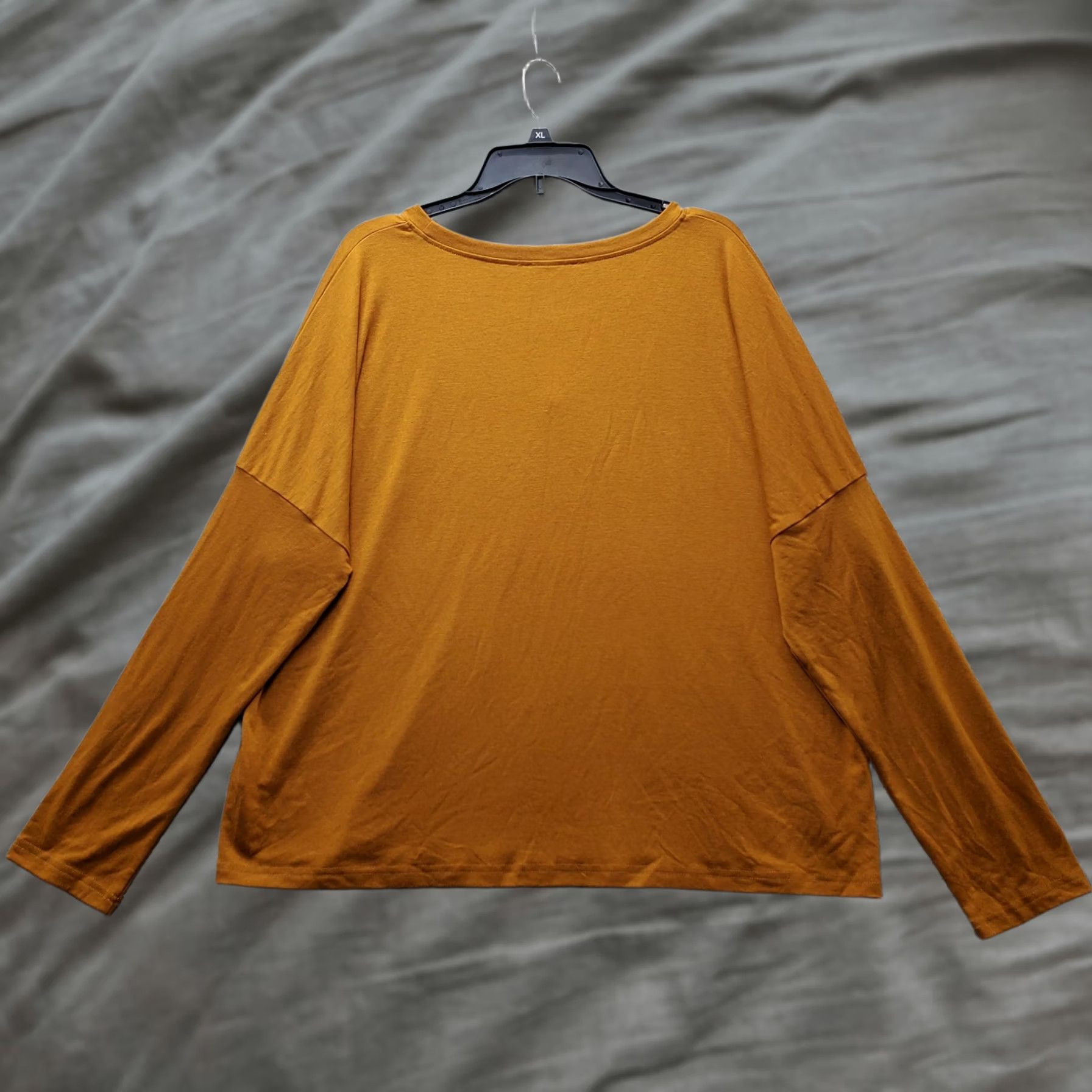 Vintage Pretty Garden Shirt Womens XXL Brown Stretch 3/4 Sleeve Crew Neck Pullover Size XXL / US 16-18 / IT 52-54 - 1 Thumbnail