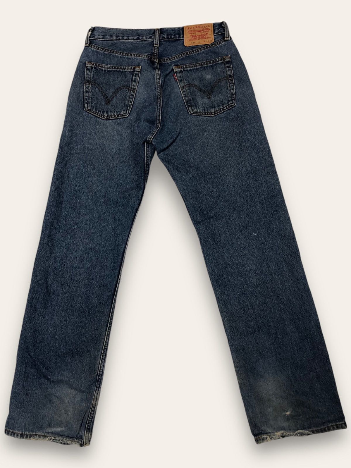 Jean 00s Vintage LEVIS Slightly Distressed Denim Blue Jeans 582 Size US 30 / EU 46 - 1 Thumbnail