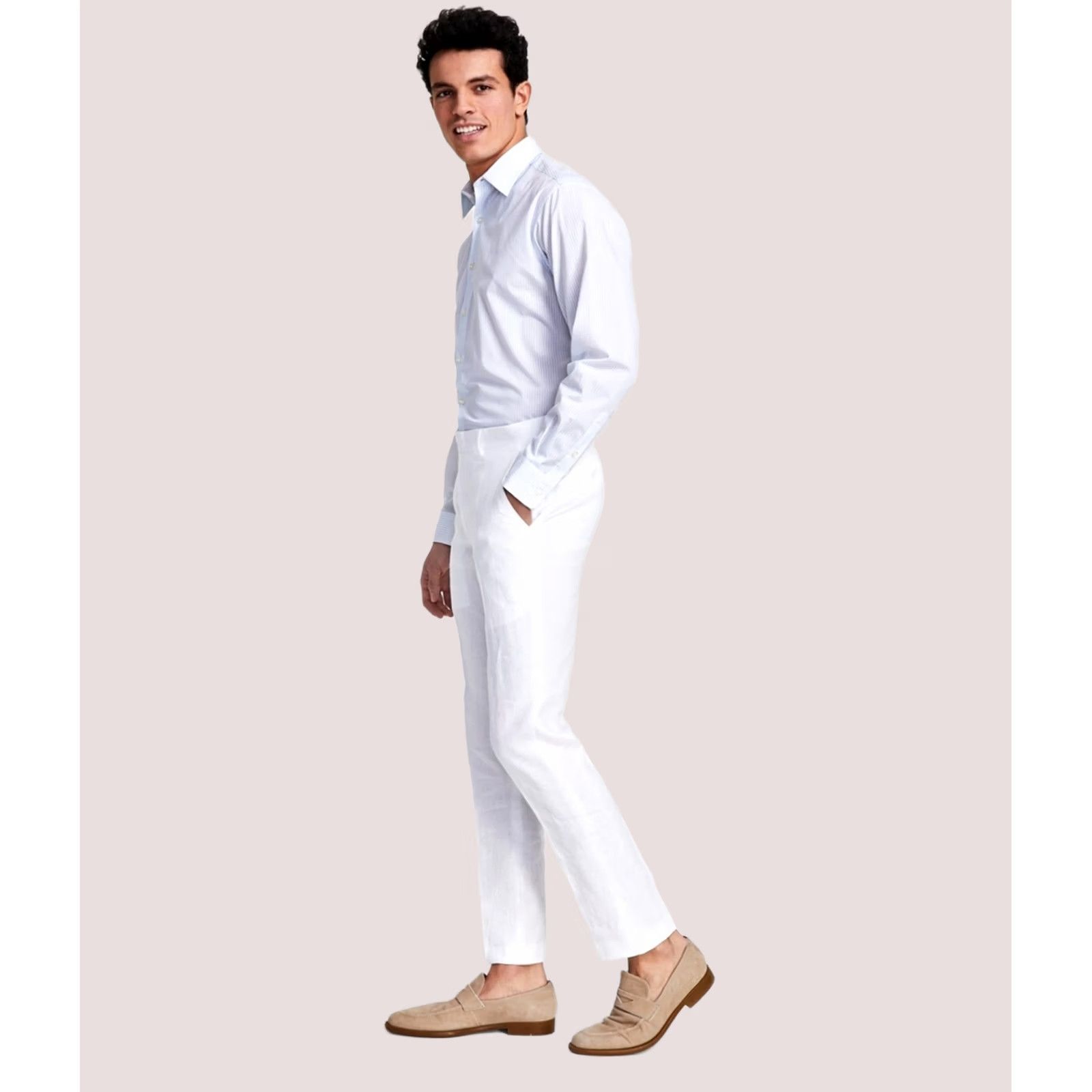 Bar III bar III Mens Slim Fit Tapered Dress Pants white 30W x 30L Size US 30 / EU 46 - 1 Thumbnail