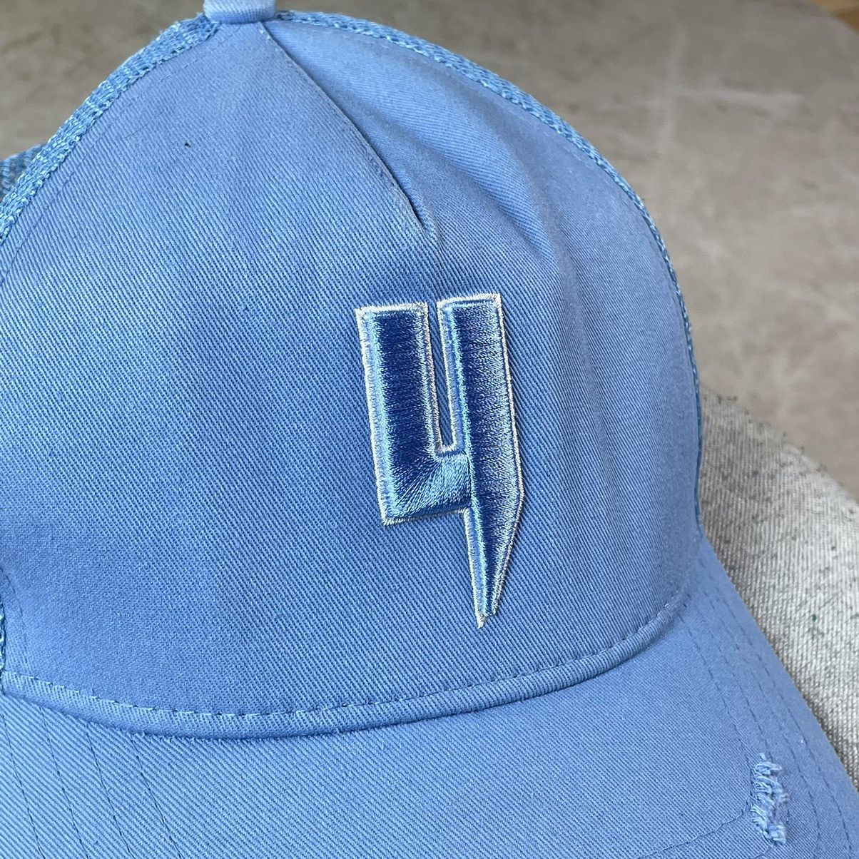 Other Yelir World Y Logo Baby Blue Distressed Trucker Cap Size ONE SIZE - 5 Thumbnail