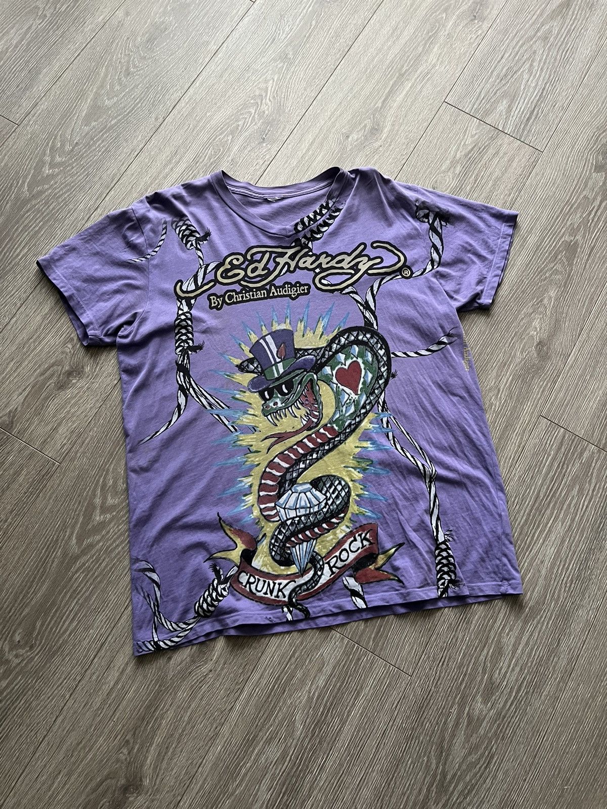 Christian Audigier × Ed Hardy × Vintage Vintage 💥 Ed Hardy by Christian Audigier T-Shirt Y2K Tee Size US L / EU 52-54 / 3 - 3 Thumbnail