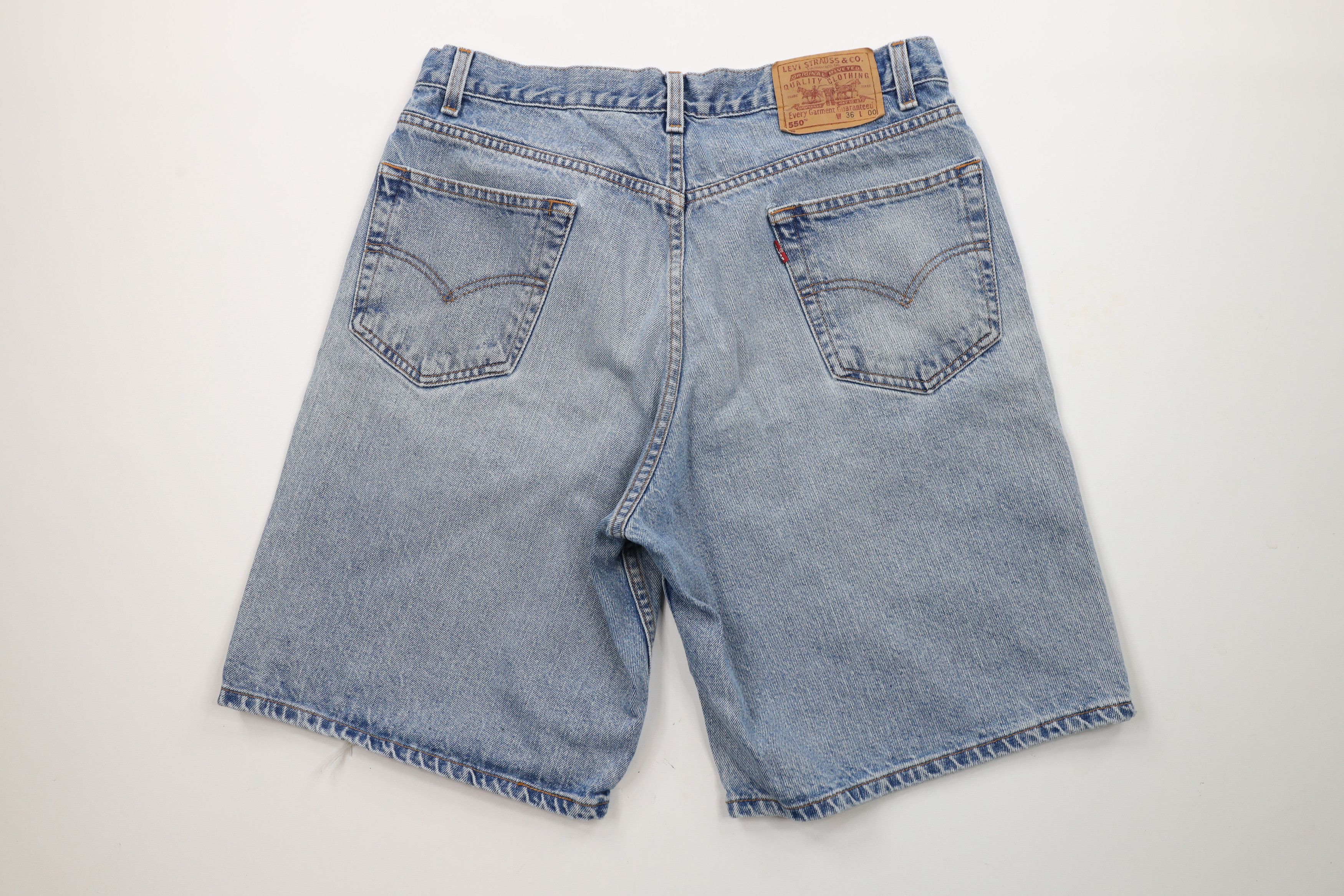 Levi's × Vintage Vintage Y2K 2001 Levis 550 Fit Denim Shorts Jorts Blue Size US 34 / EU 50 - 10 Thumbnail