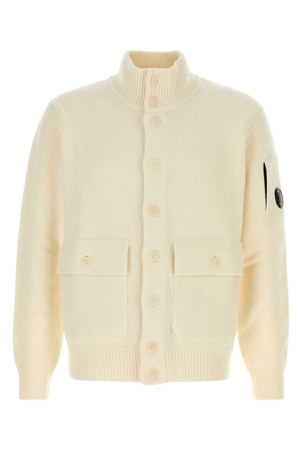 White Wool Blend Cardigan