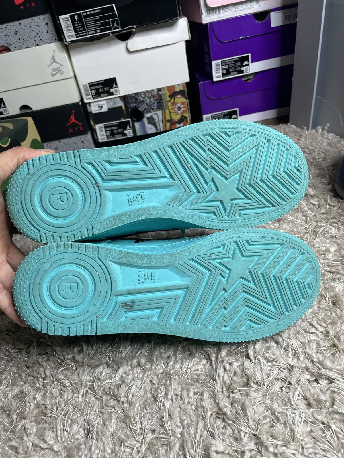 Bape Bapesta #1 M2 Blue/Turquoise Size US 9 / EU 42 - 8 Thumbnail
