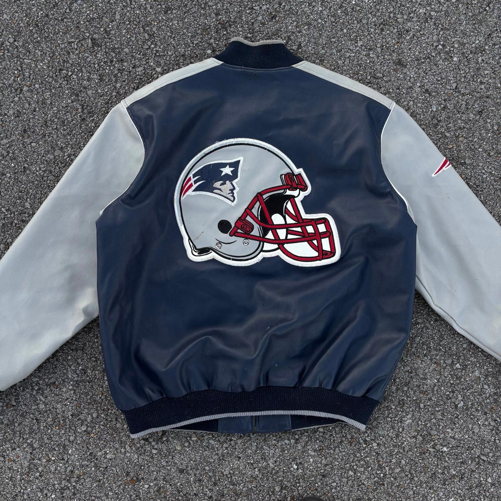 NFL Vintage New England Patriots Leather jacket Size US XL / EU 56 / 4 - 2 Thumbnail