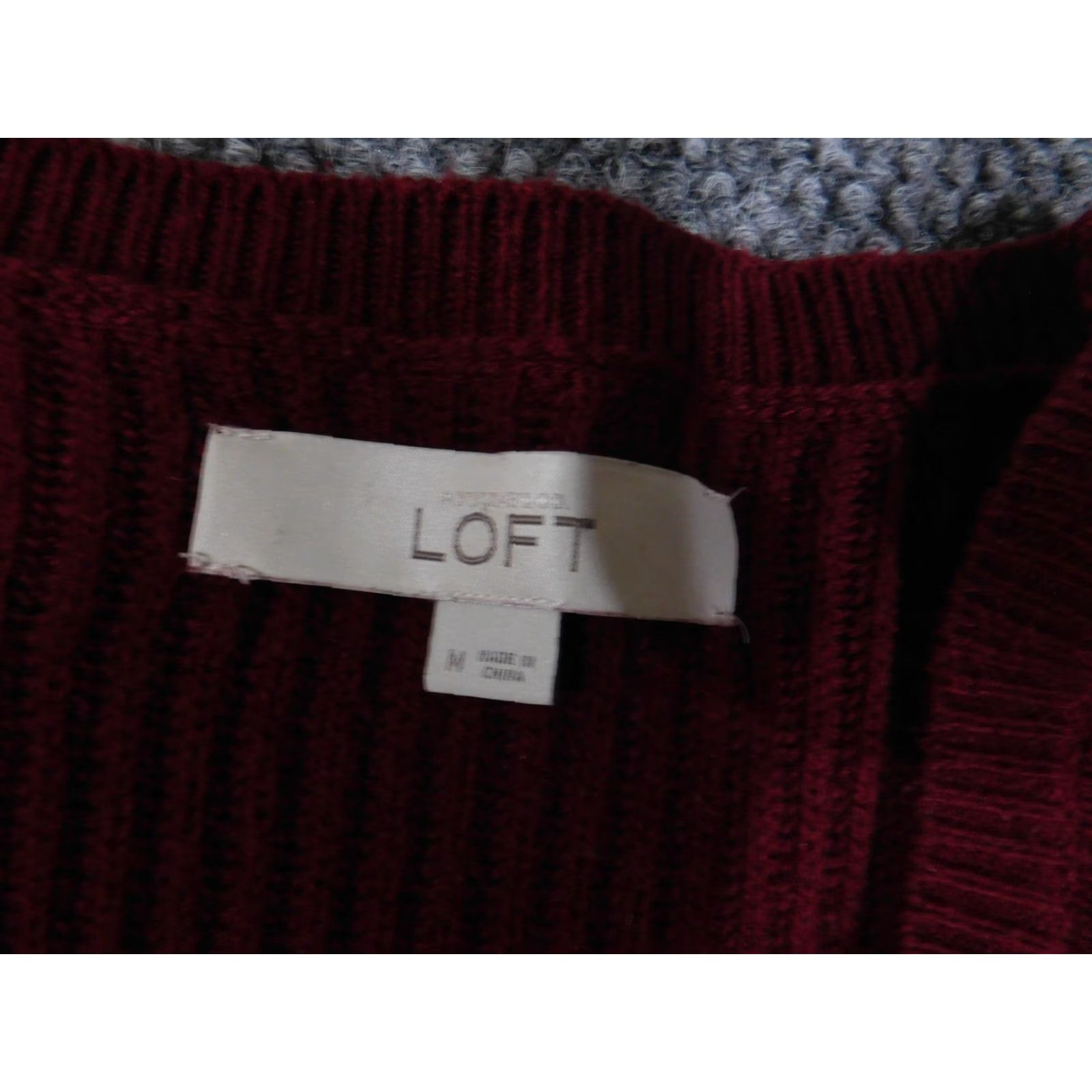 Loft LOFT Sweater Womens M Red Crew Neck Knit Long Sleeve Pullover Cotton Casual Size M / US 6-8 / IT 42-44 - 5 Thumbnail