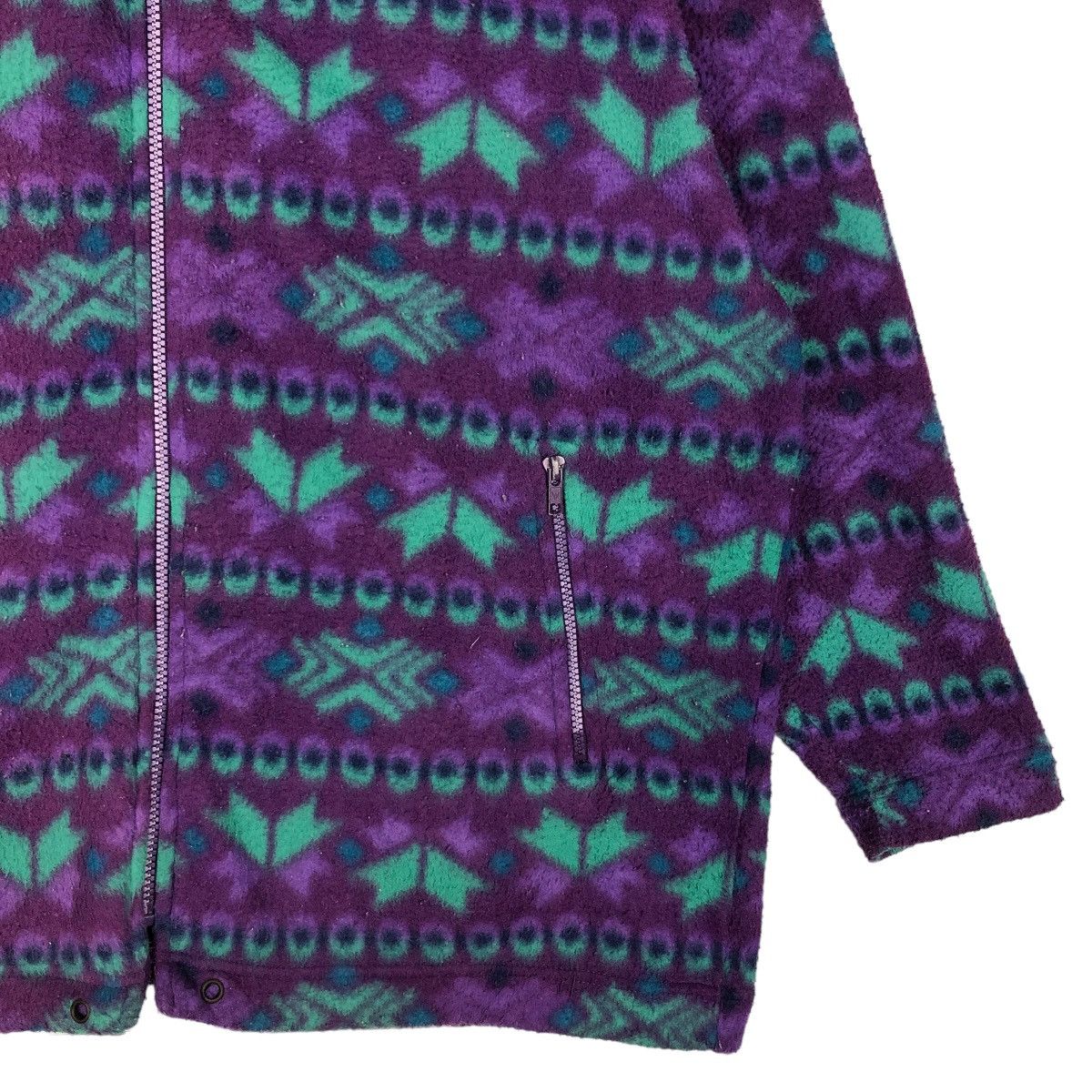 Japanese Brand 🔥90’s Vintage Navajo Aztec Fleece Jacket Head Japan Size US L / EU 52-54 / 3 - 4 Thumbnail