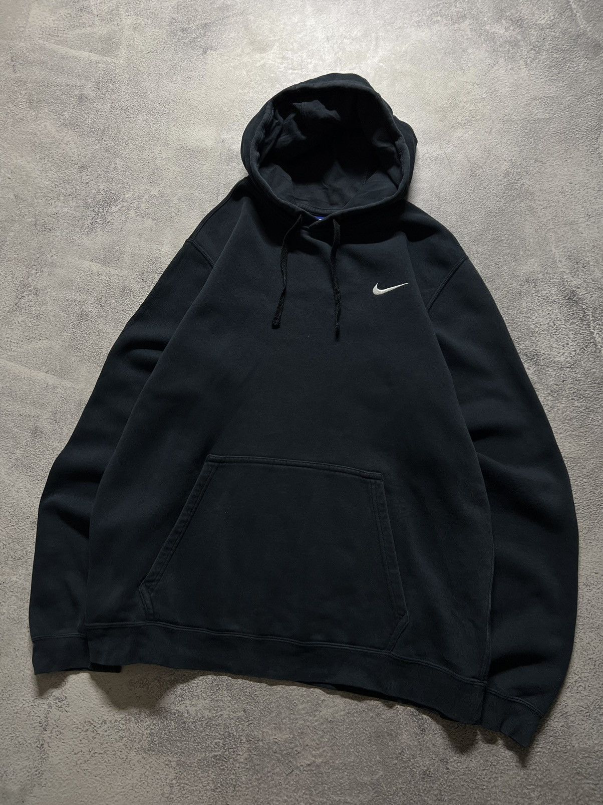 Vintage Y2k Nike 🖤 Faded Mini Swoosh Hoodie 00’s