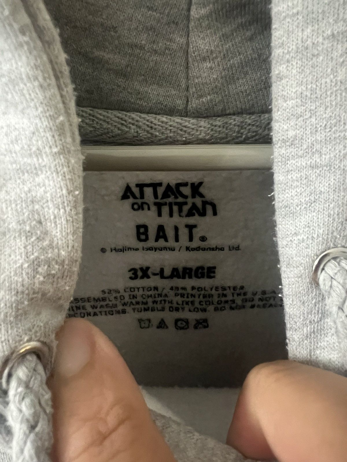 Bait Bait x attack on titan grey hoodie Size US XXL / EU 58 / 5 - 3 Thumbnail