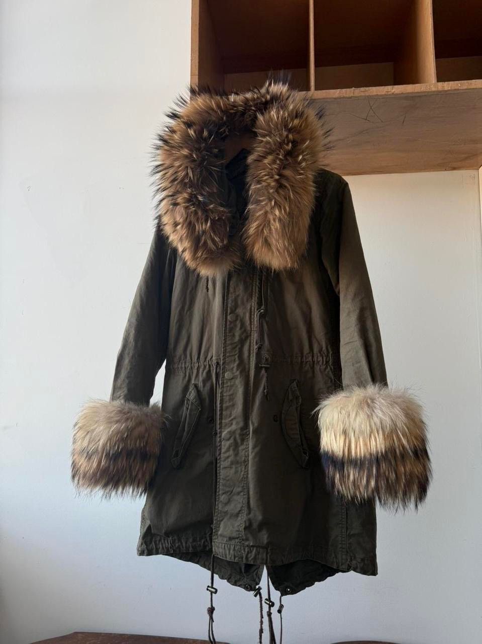 GOA Panaji multi-season mod coat with chinese raccoon fur Size S / US 4 / IT 40 - 1 Thumbnail