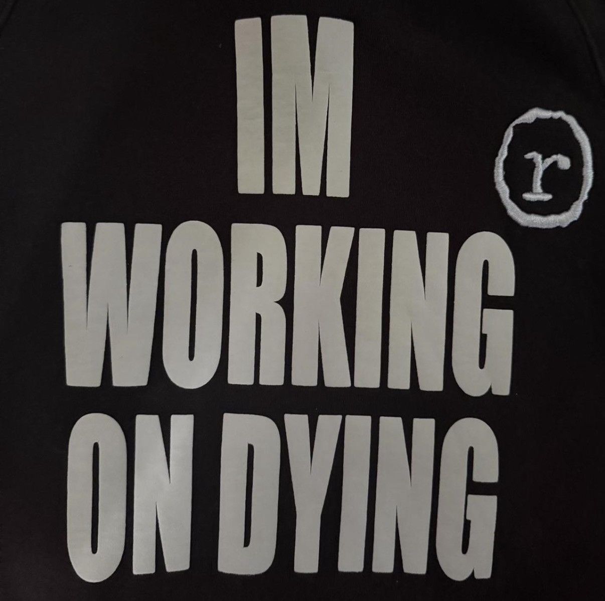 Reckless Scholars I’m Working On Dying puff print hoodie Size US XXL / EU 58 / 5 - 2 Thumbnail
