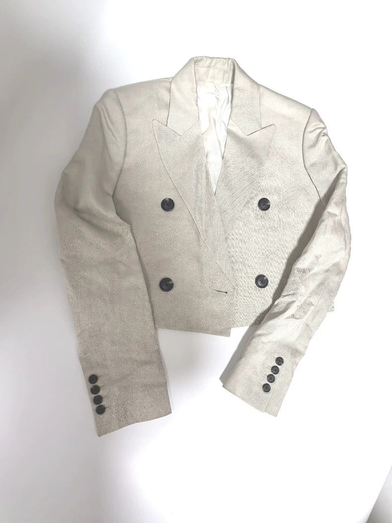 Helmut Lang Helmut Lang White Short Blazer Jacket- dmc Size US XS / EU 42 / 0 - 1 Thumbnail
