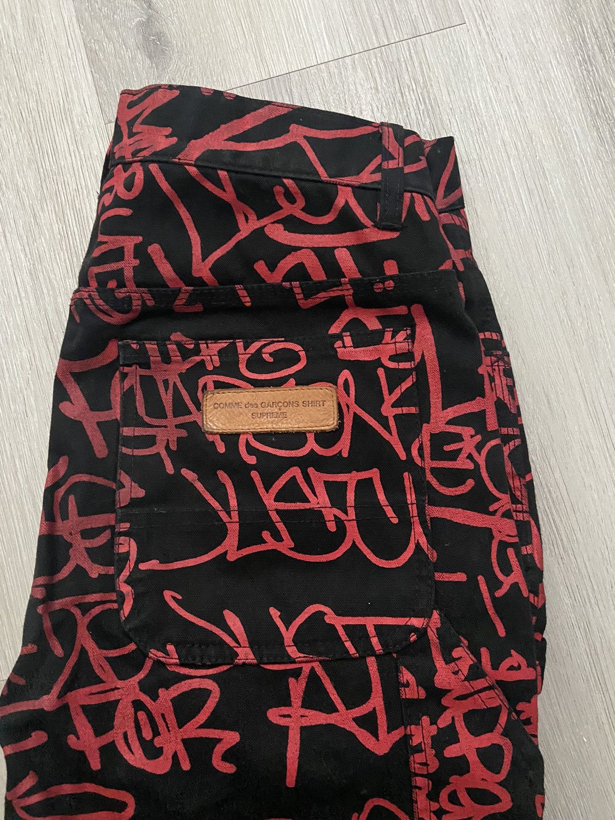Supreme Supreme x CDG Canvas Painter Pants FW18 Work Graffiti Size US 30 / EU 46 - 4 Thumbnail