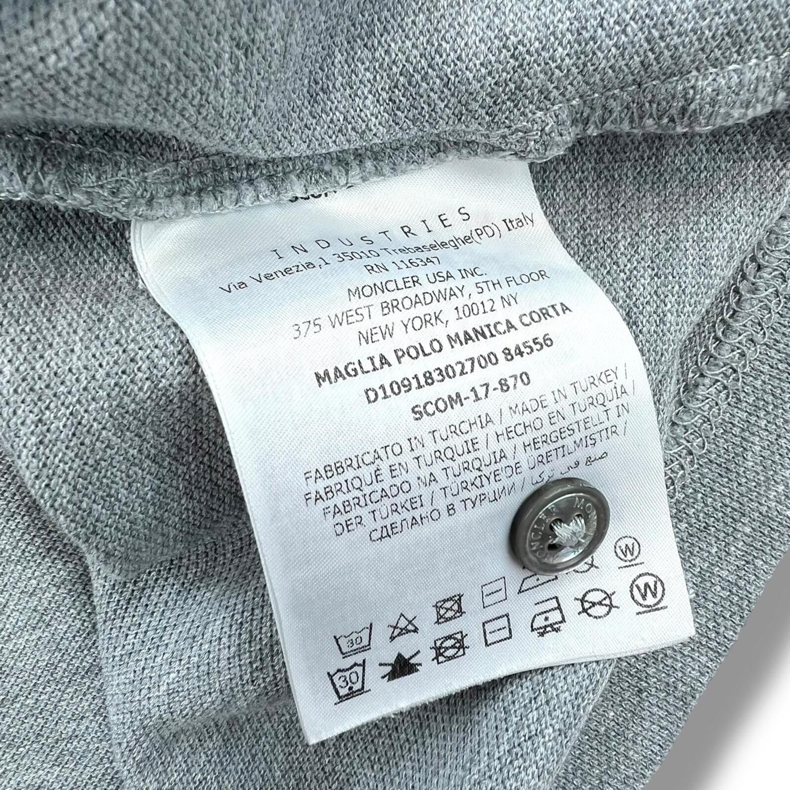Moncler Moncler Character Rubber Logo Grey Polo Shirt Size US M / EU 48-50 / 2 - 5 Thumbnail