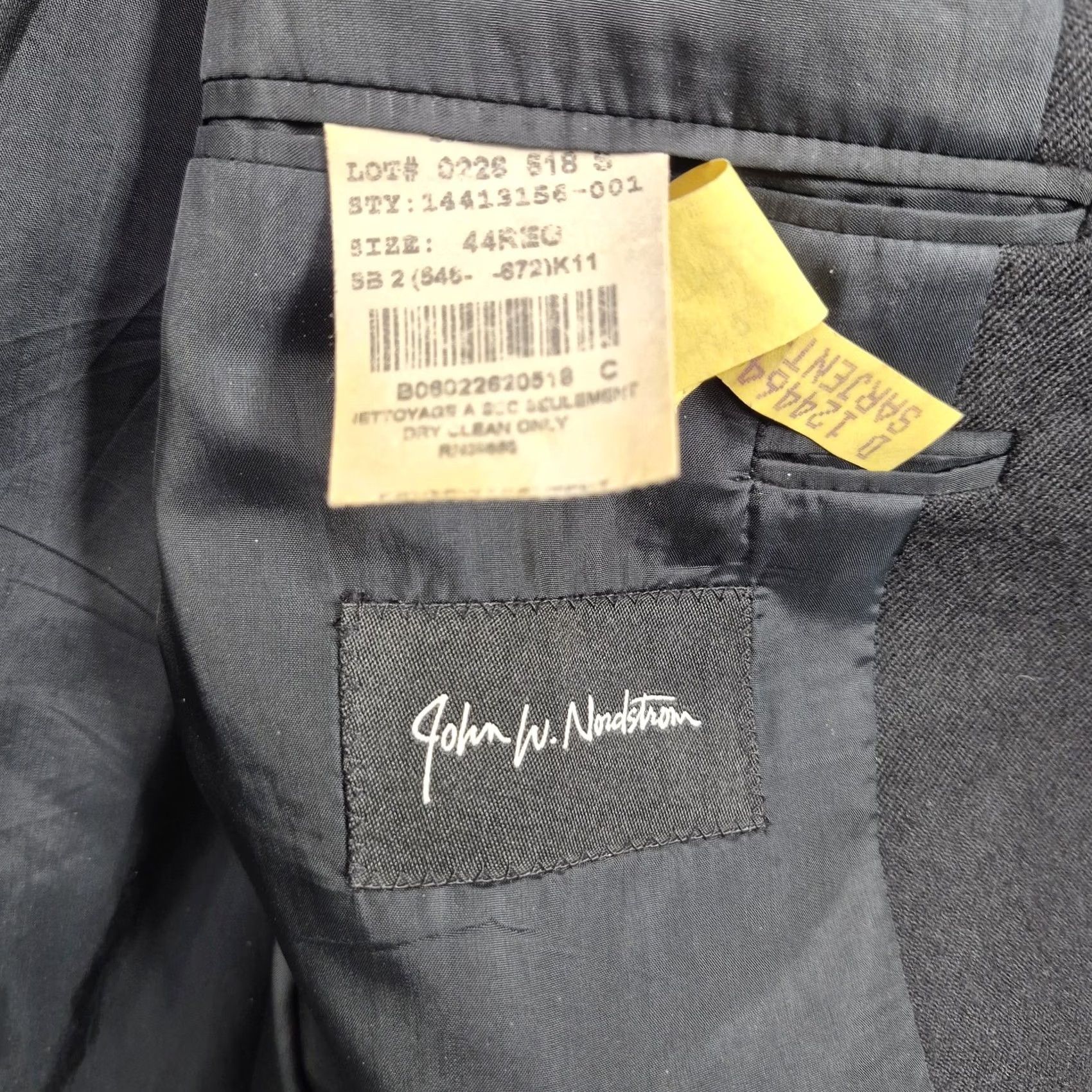 Nordstrom John W. Nordstrom Sport Coat Mens 44R Black Cashmere Loro Piana Two Button Size US S / EU 44-46 / 1 - 5 Thumbnail
