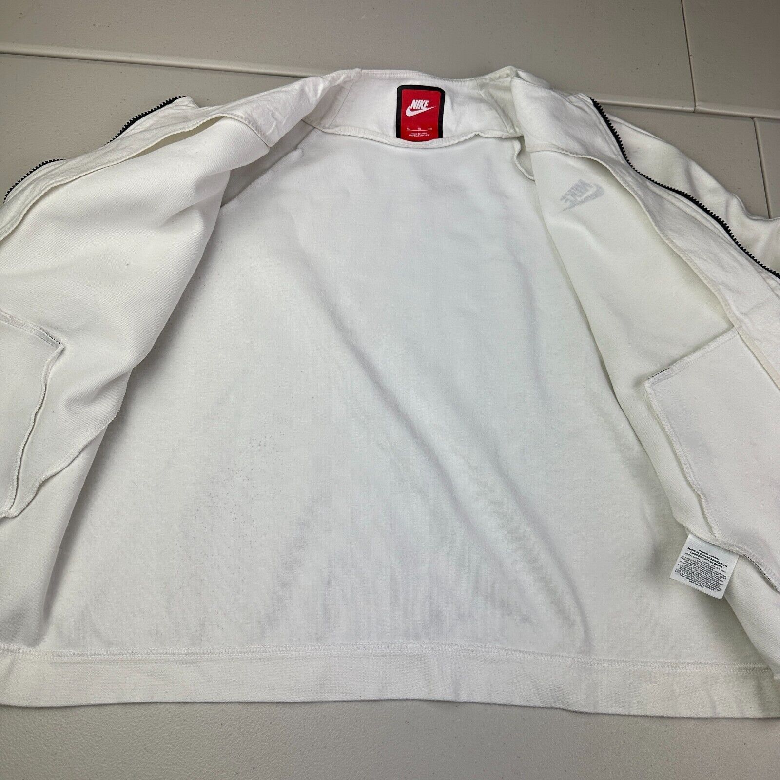 Nike Nike Women's Tech Fleece Size XL White Full Zip Size XL / US 12-14 / IT 48-50 - 4 Thumbnail