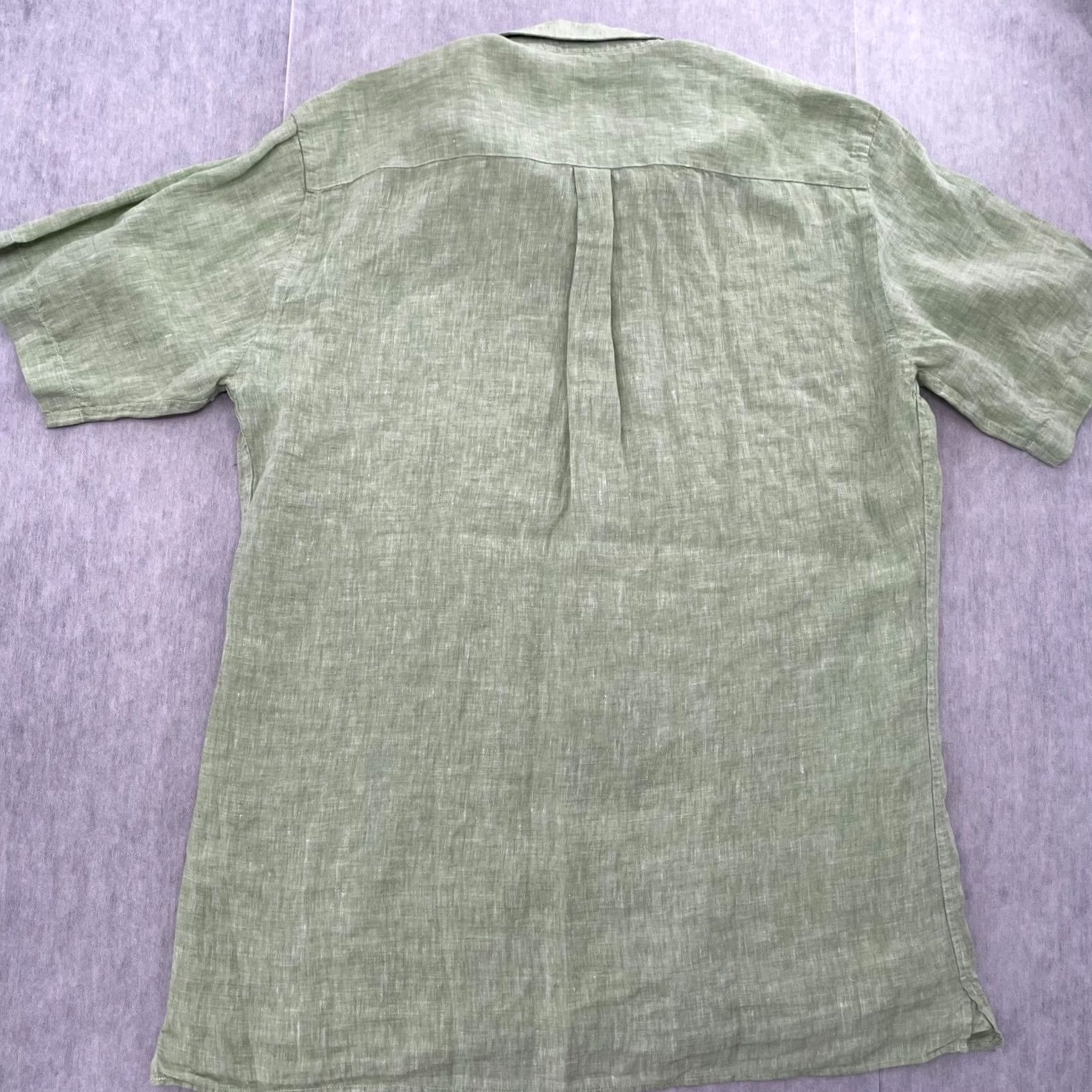 Peter Millar Peter Millar Shirt Adult Large Green Linen Button Up Short Sleeve Preppy Mens L Size US L / EU 52-54 / 3 - 3 Thumbnail