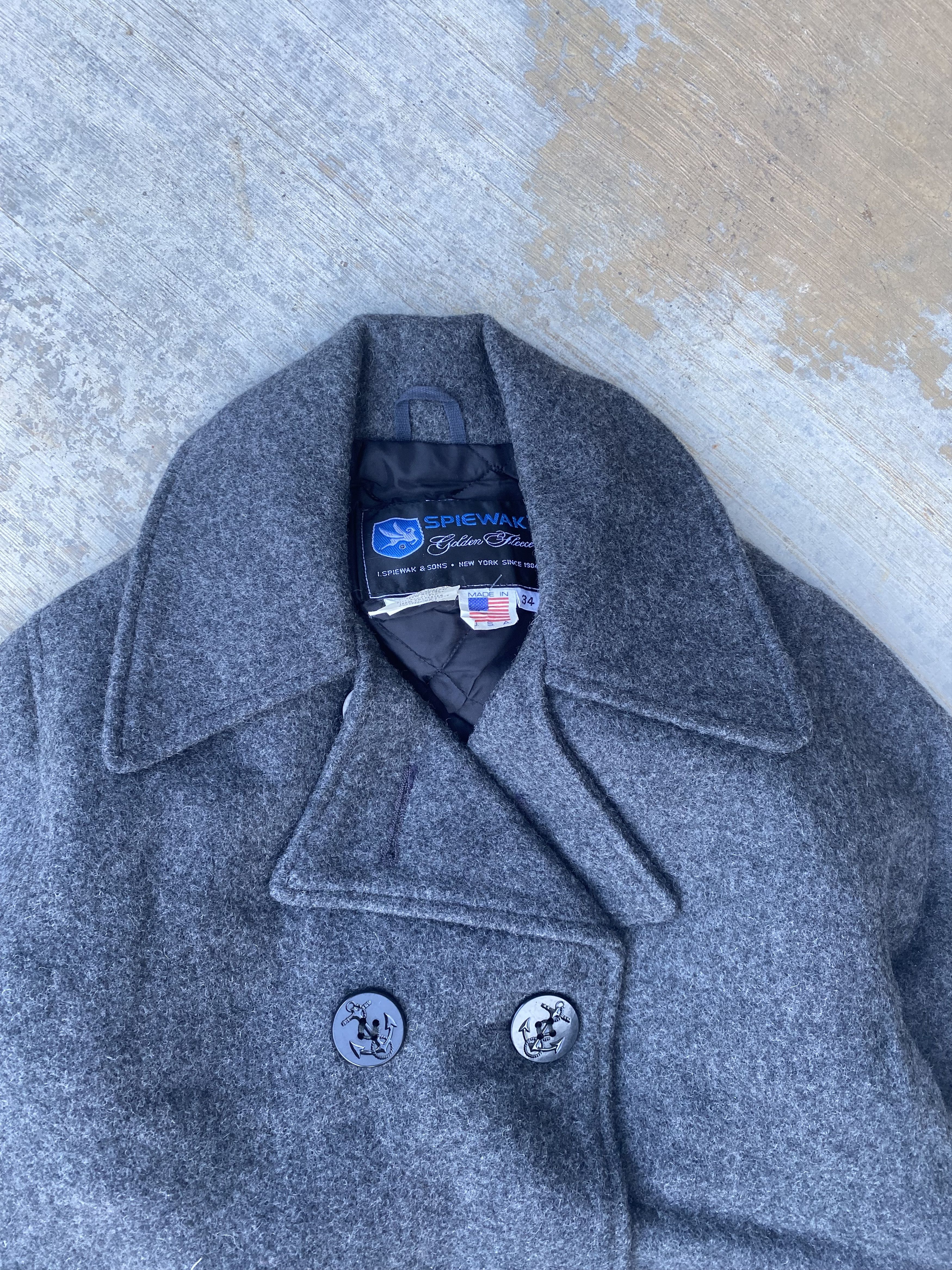 I. Spiewak And Sons AW I Spiewak & Son Wool Pea Coat Size S / US 4 / IT 40 - 4 Thumbnail