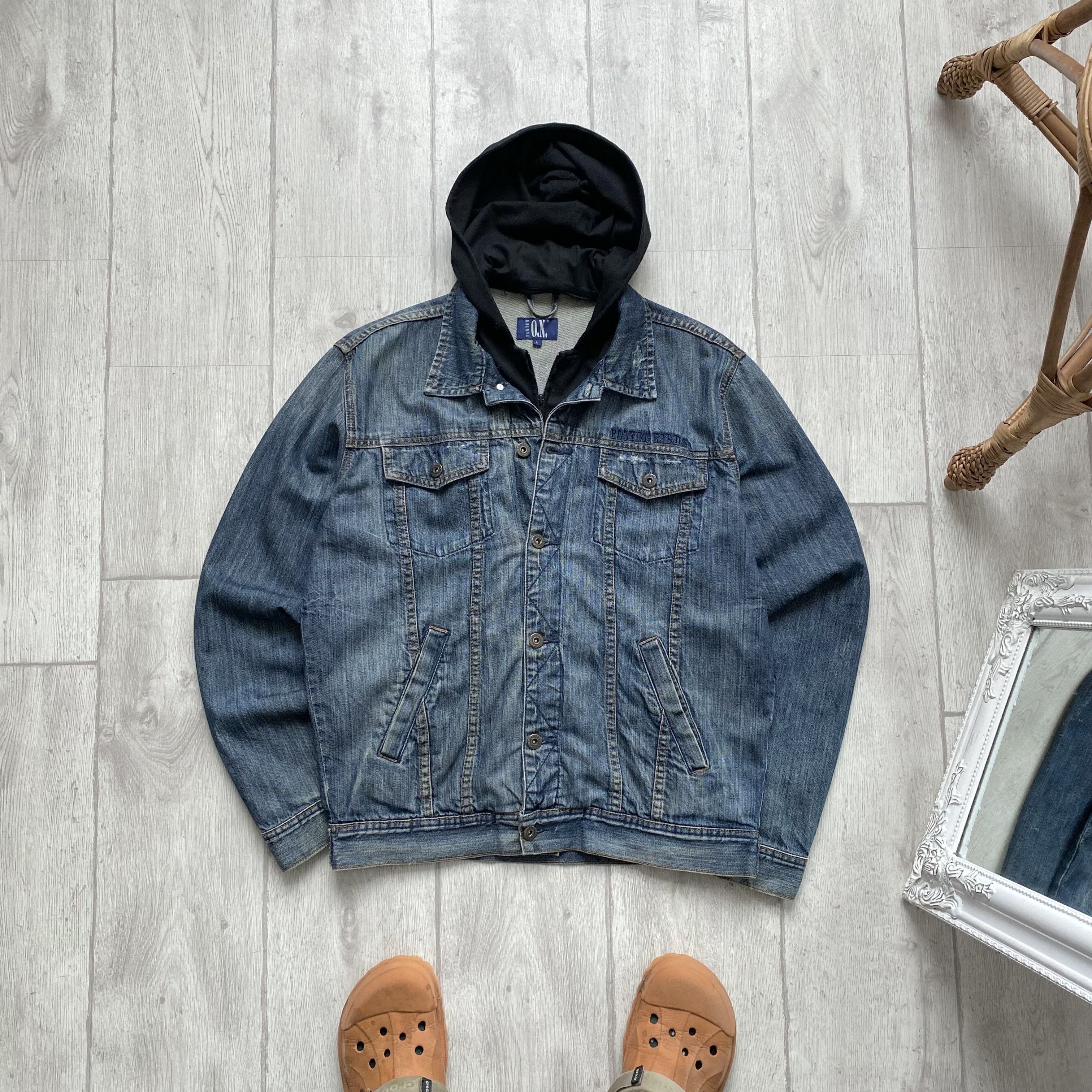 Hysteric Glamour LGB Style Vintage Hooded Trucker Wash Denim Jacket Size US L / EU 52-54 / 3 - 3 Thumbnail
