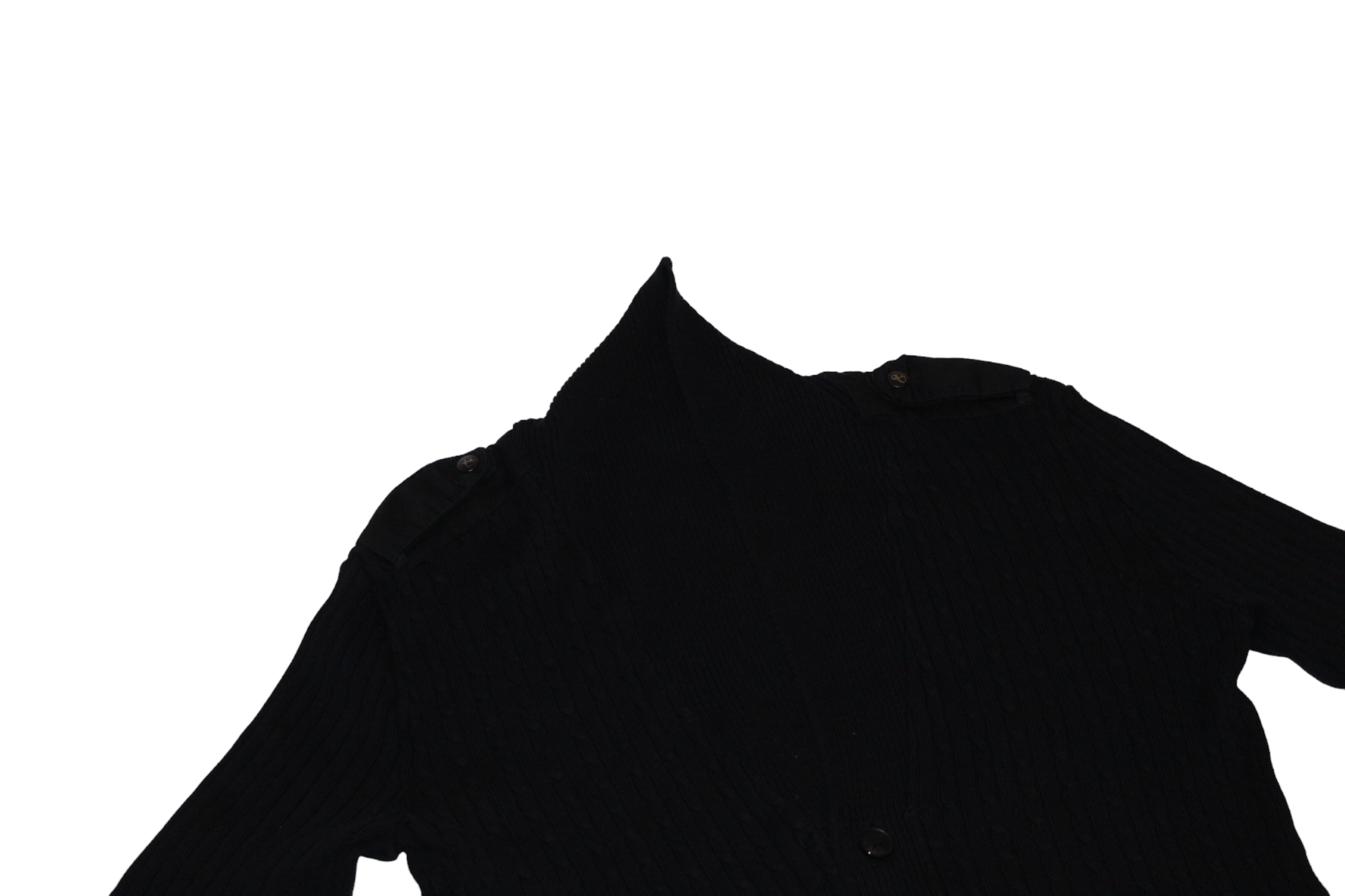 Dolce & Gabbana Dolce & Gabbana Cable Knit Acrylic Viscose Shawl Cardigan Size US L / EU 52-54 / 3 - 3 Thumbnail